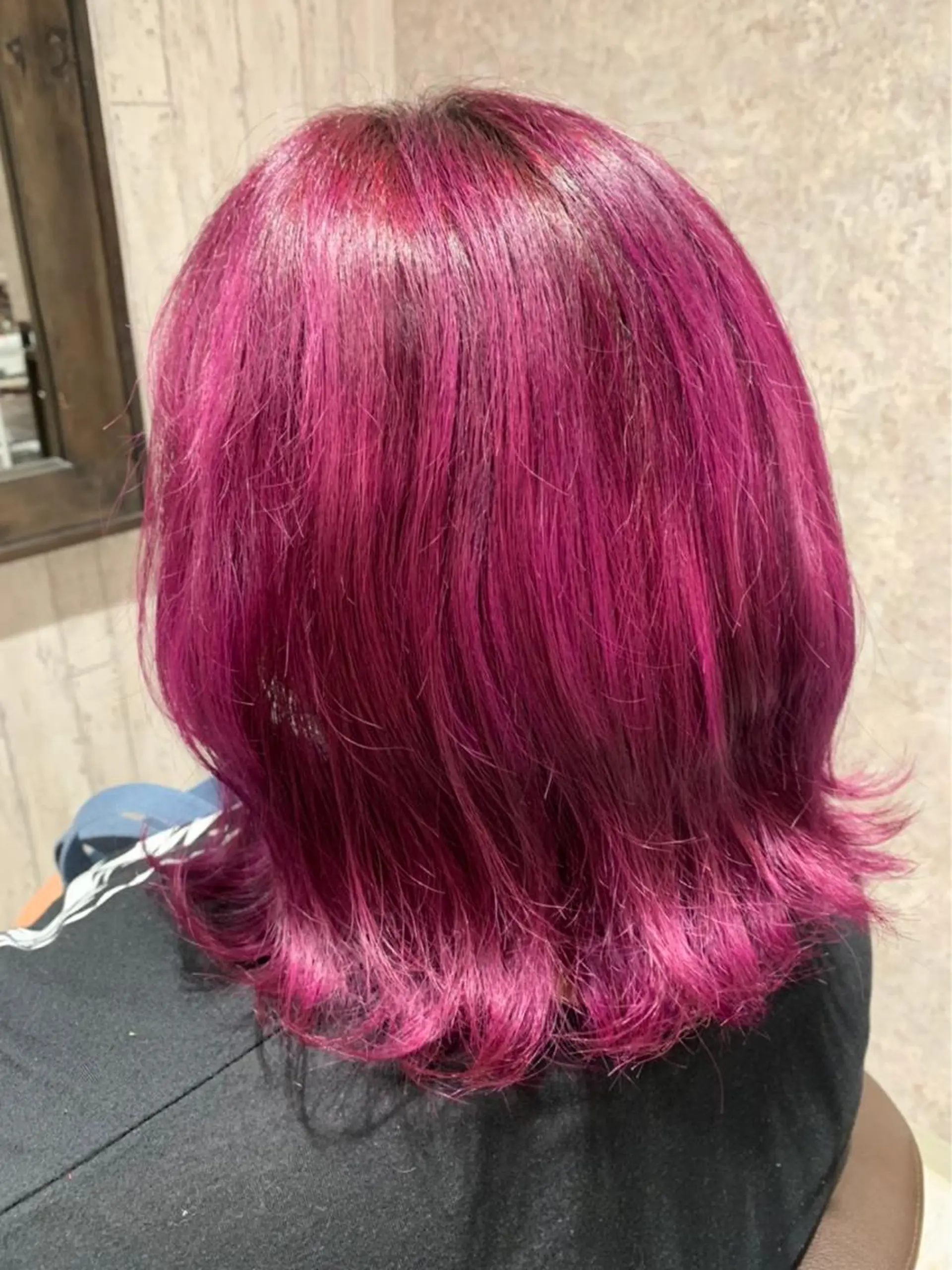 ミディアム カラー ピンクカラー ピンクパープル パープルカラー Blanco Color&Careのヘアスタイル