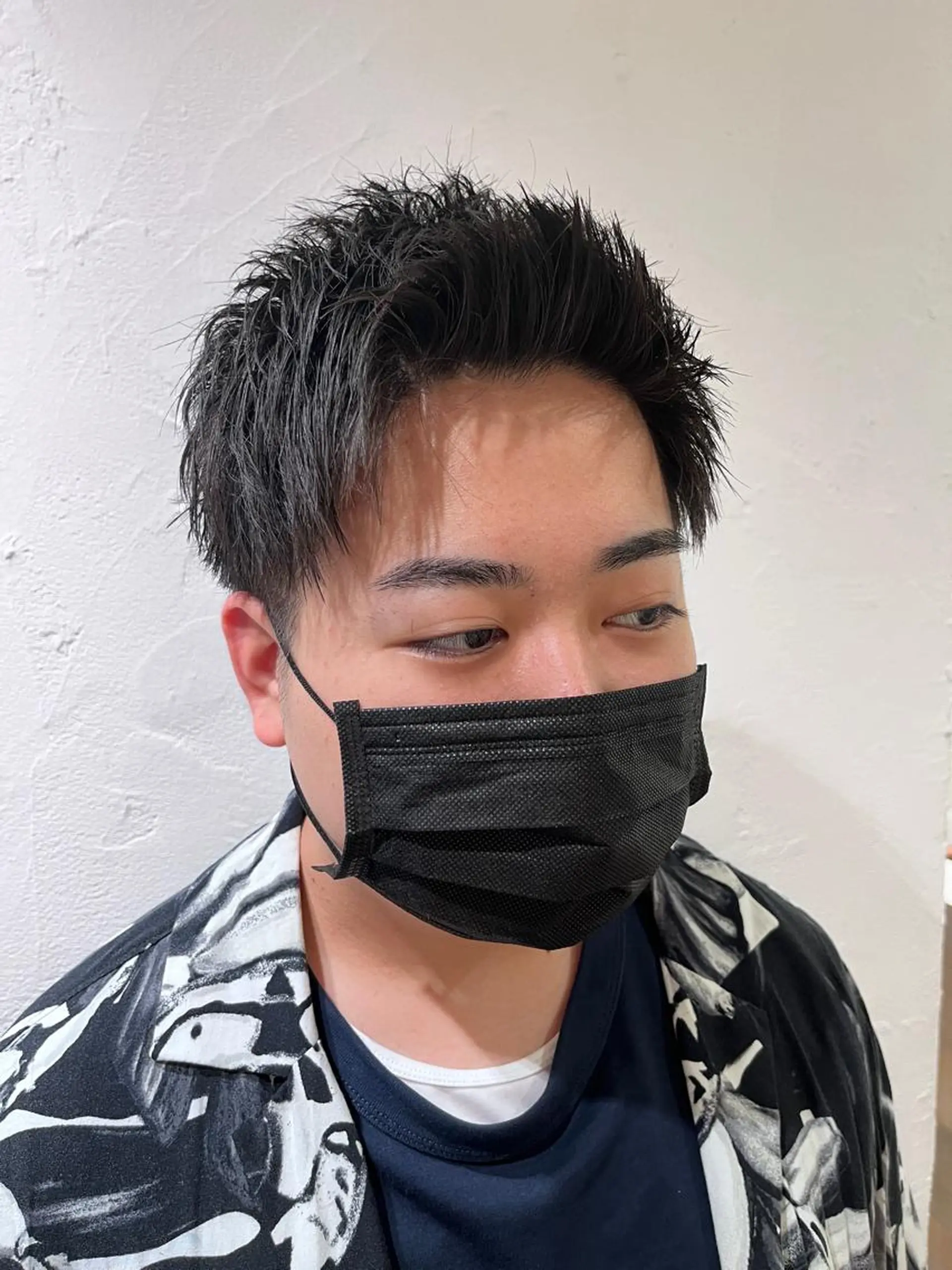 メンズ アップバング ツーブロック カット 美容室stadium 横田ジュンコのヘアスタイル