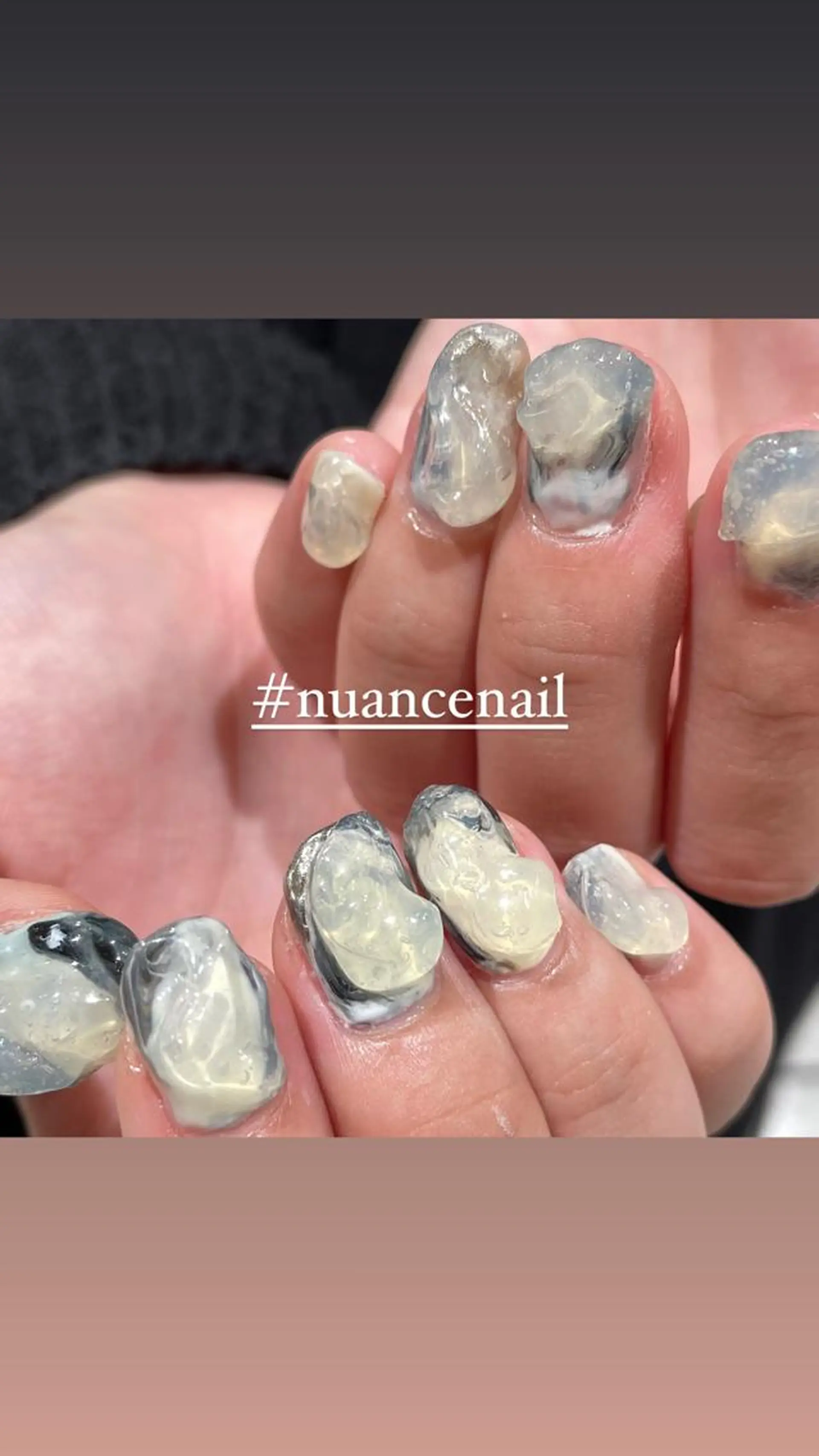 ネイル ニュアンスネイル ハンドネイル 淡色ネイル 🎀moeのネイルデザイン