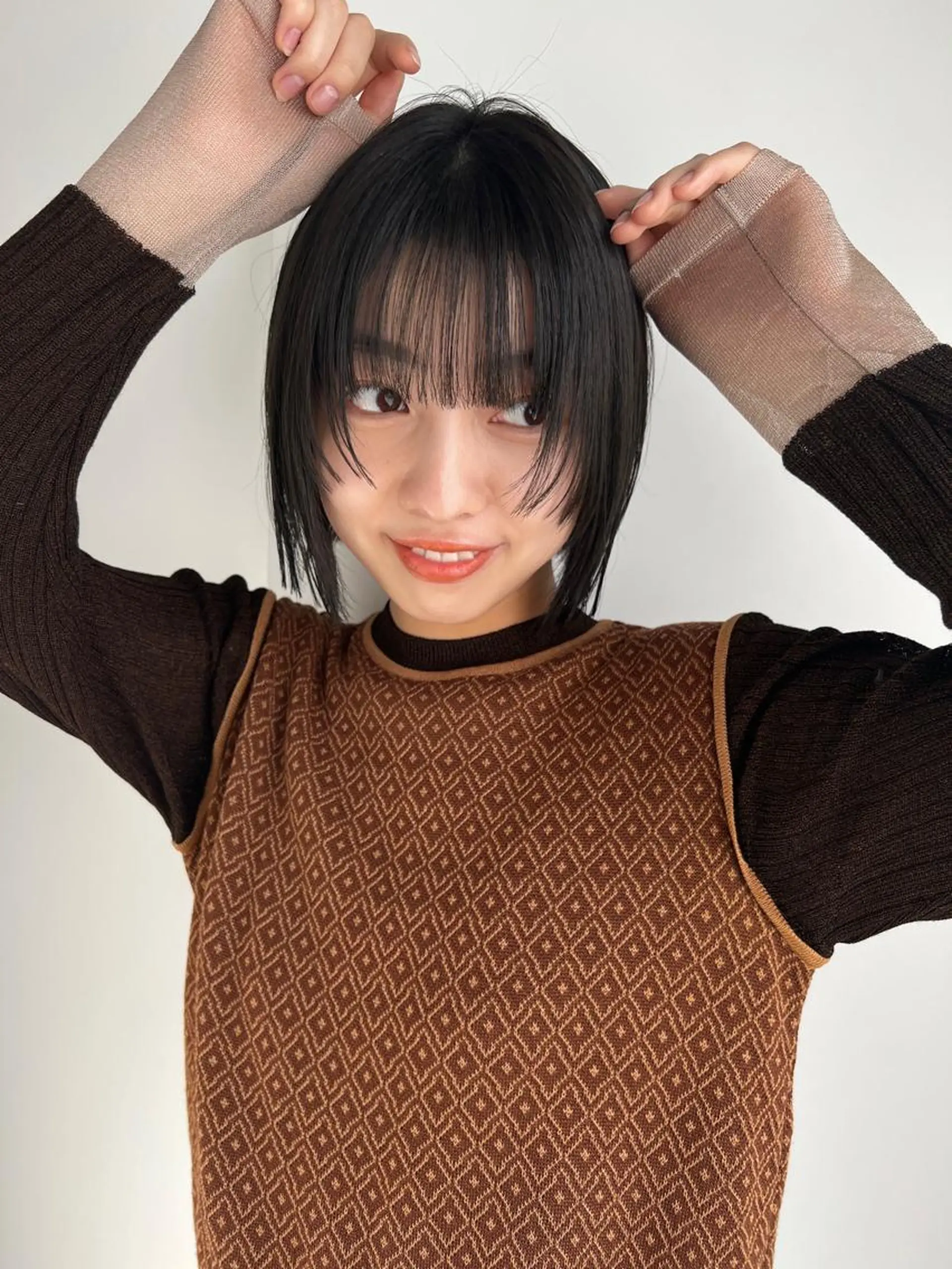 ショート カラー パーマ ヘアアレンジ メンズ キッズ ネイル マツエク・マツパ ボブ ウルフレイヤーカット /チヒロのヘアスタイル