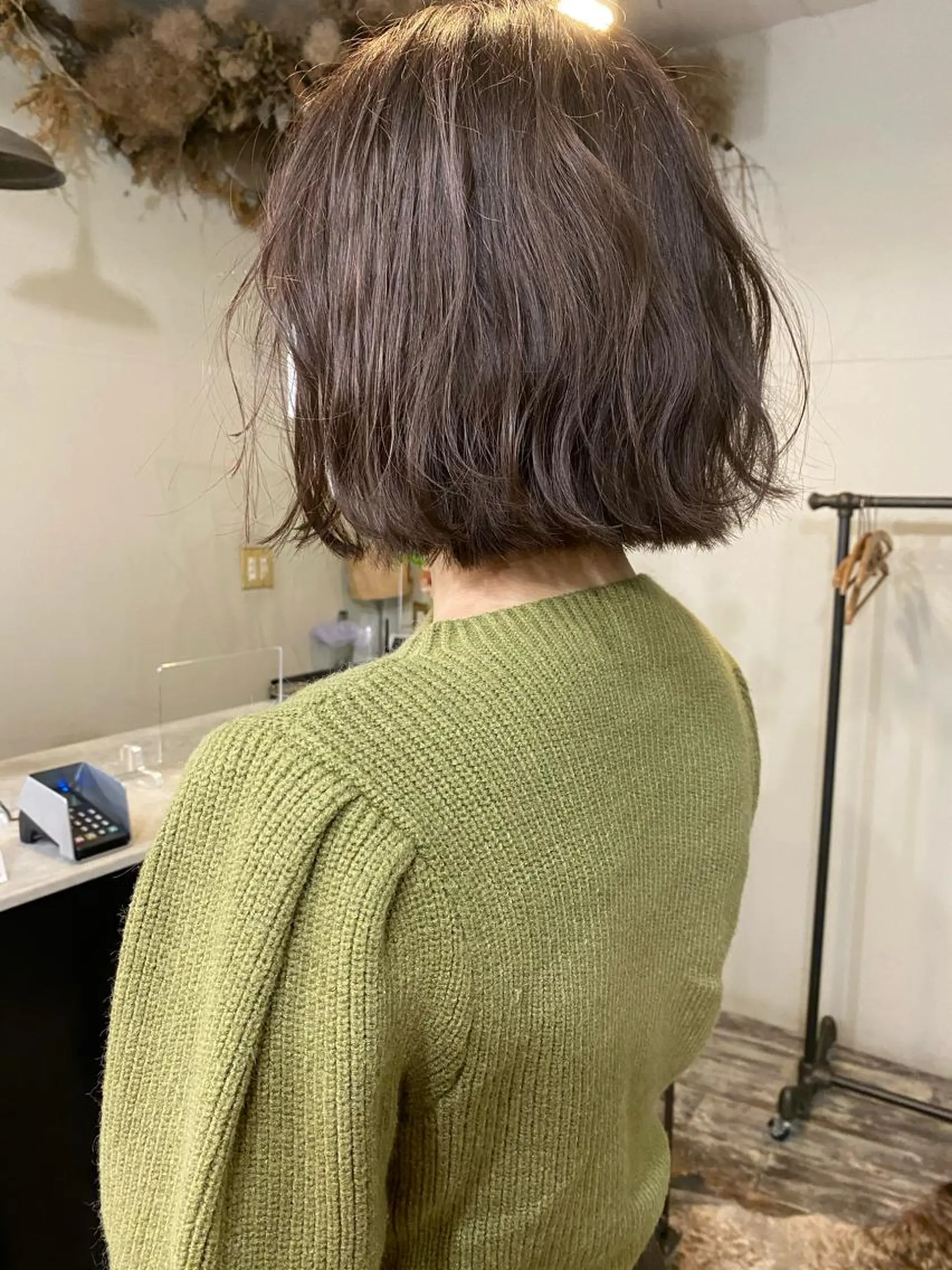 ミディアム ワンレンボブ ボブ カット ヘアカラー なぎ🌿.∘[ボブ, ニュアンスカラー]のヘアスタイル