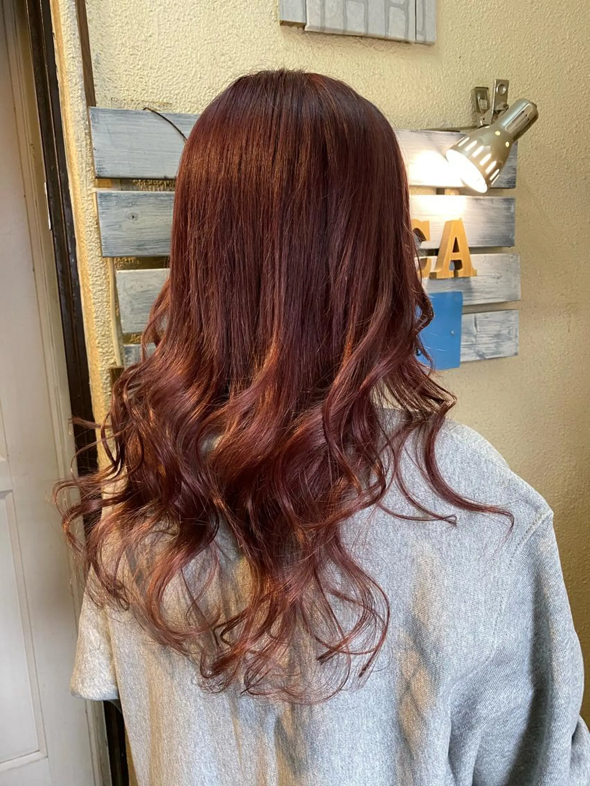 ロング カラー ピンクカラー Monica所属・Monica RIEのヘアスタイル