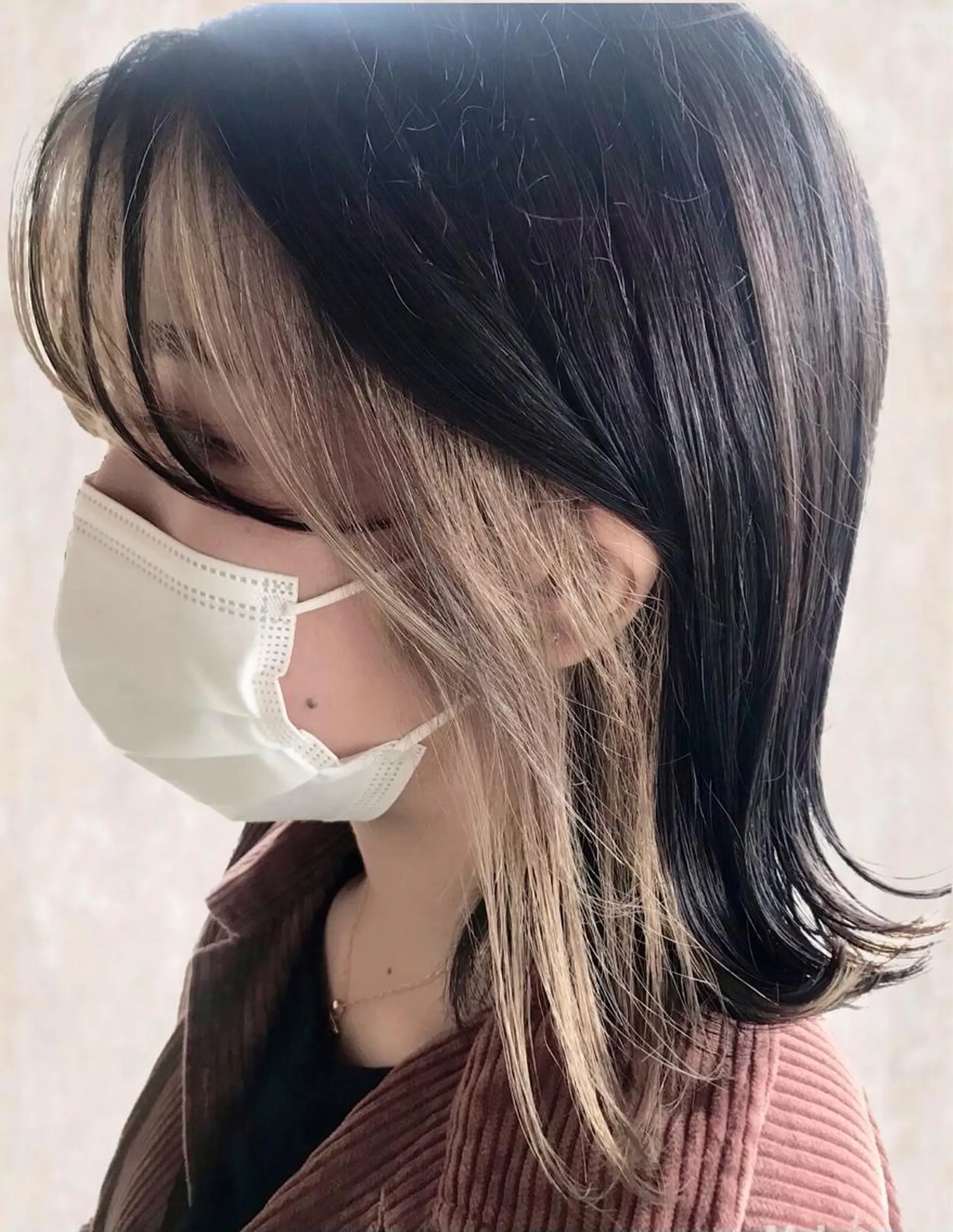 ミディアム カラー デザインカラー インナーカラー ヘアカラー トリートメント hair works raptureのヘアスタイル