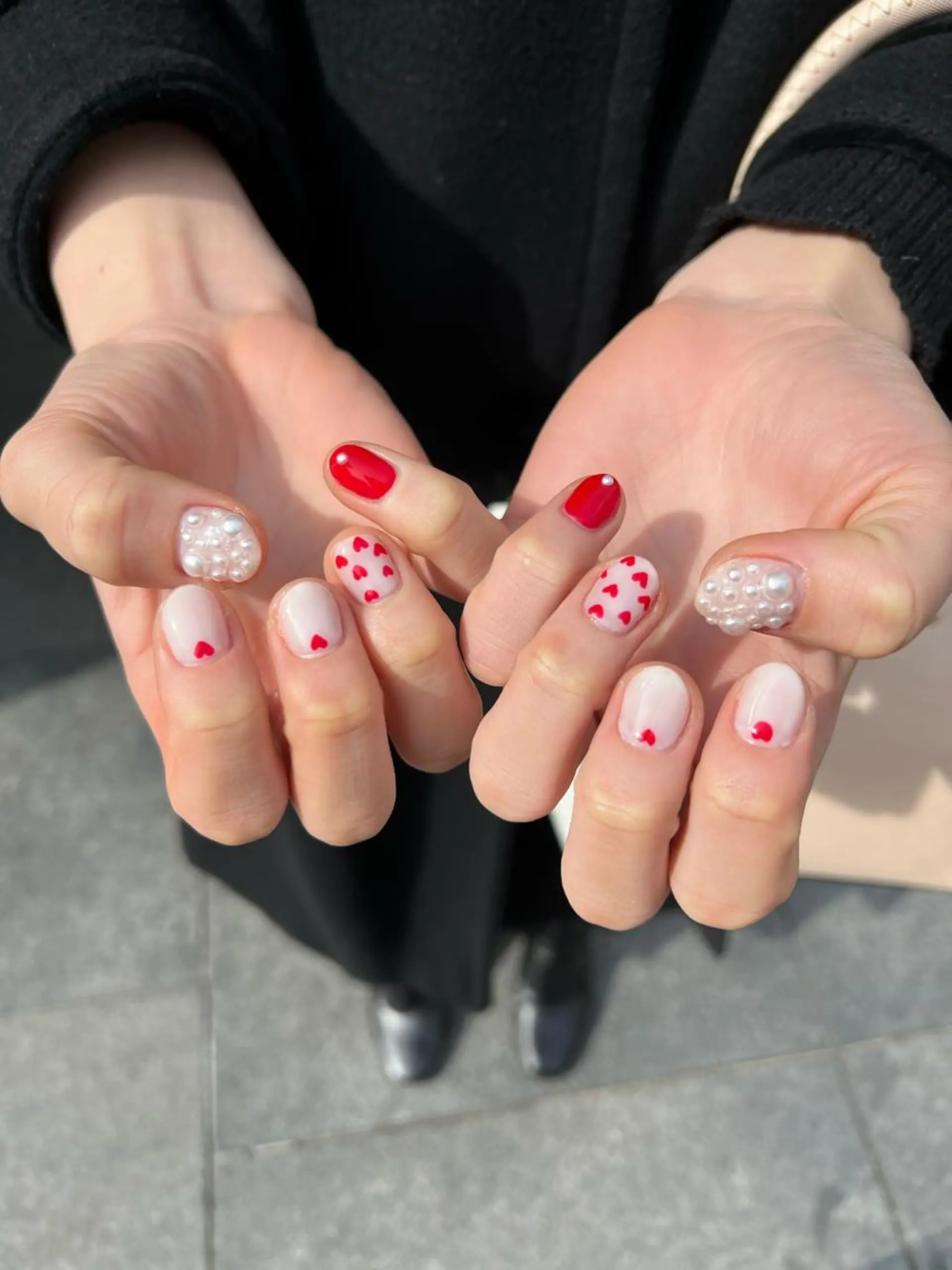 ネイル ハート 個性派／中韓ネイル SAKURAのネイルデザイン