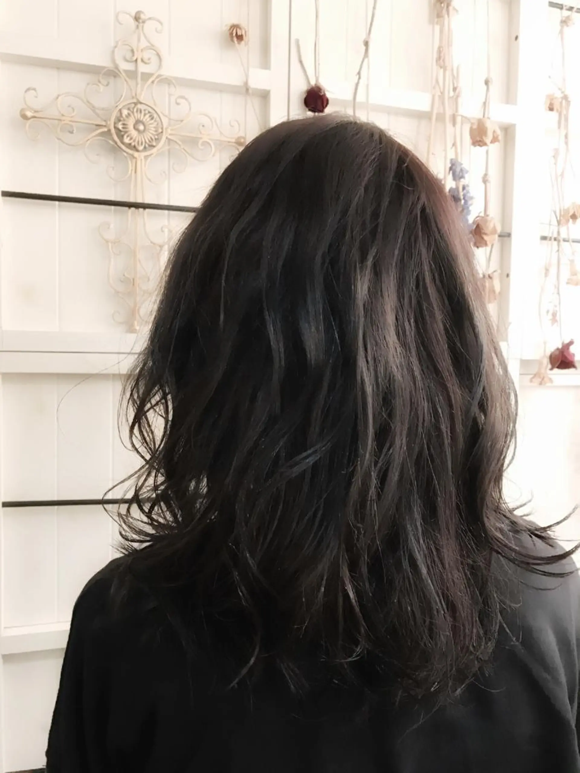 ミディアム カラー アッシュ ブルーカラー vato バトのヘアスタイル