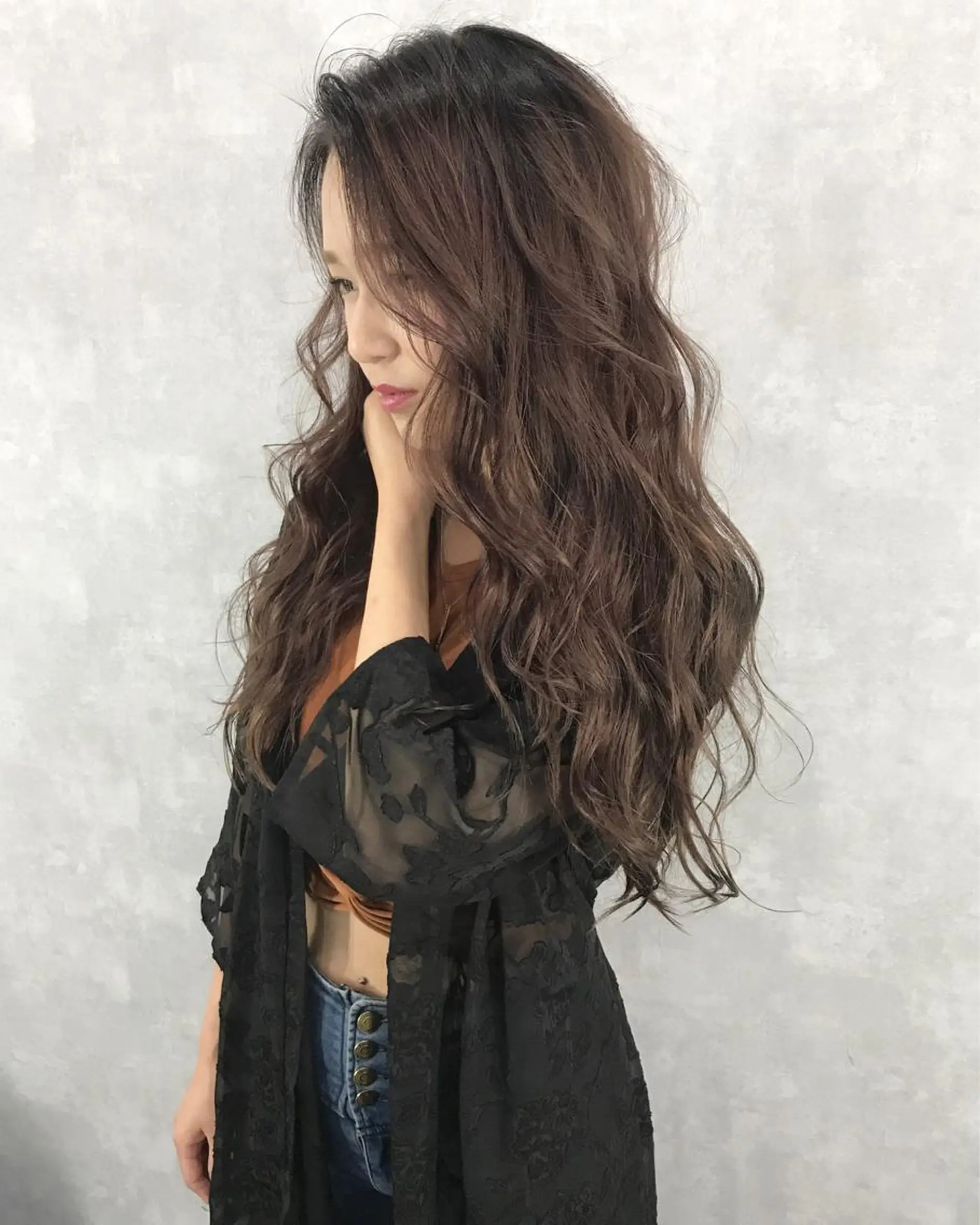 ロング カラー グレージュ ハイライトカラー ピンクカラー ハイライト TOMOYA/ ショート、レイヤーのヘアスタイル