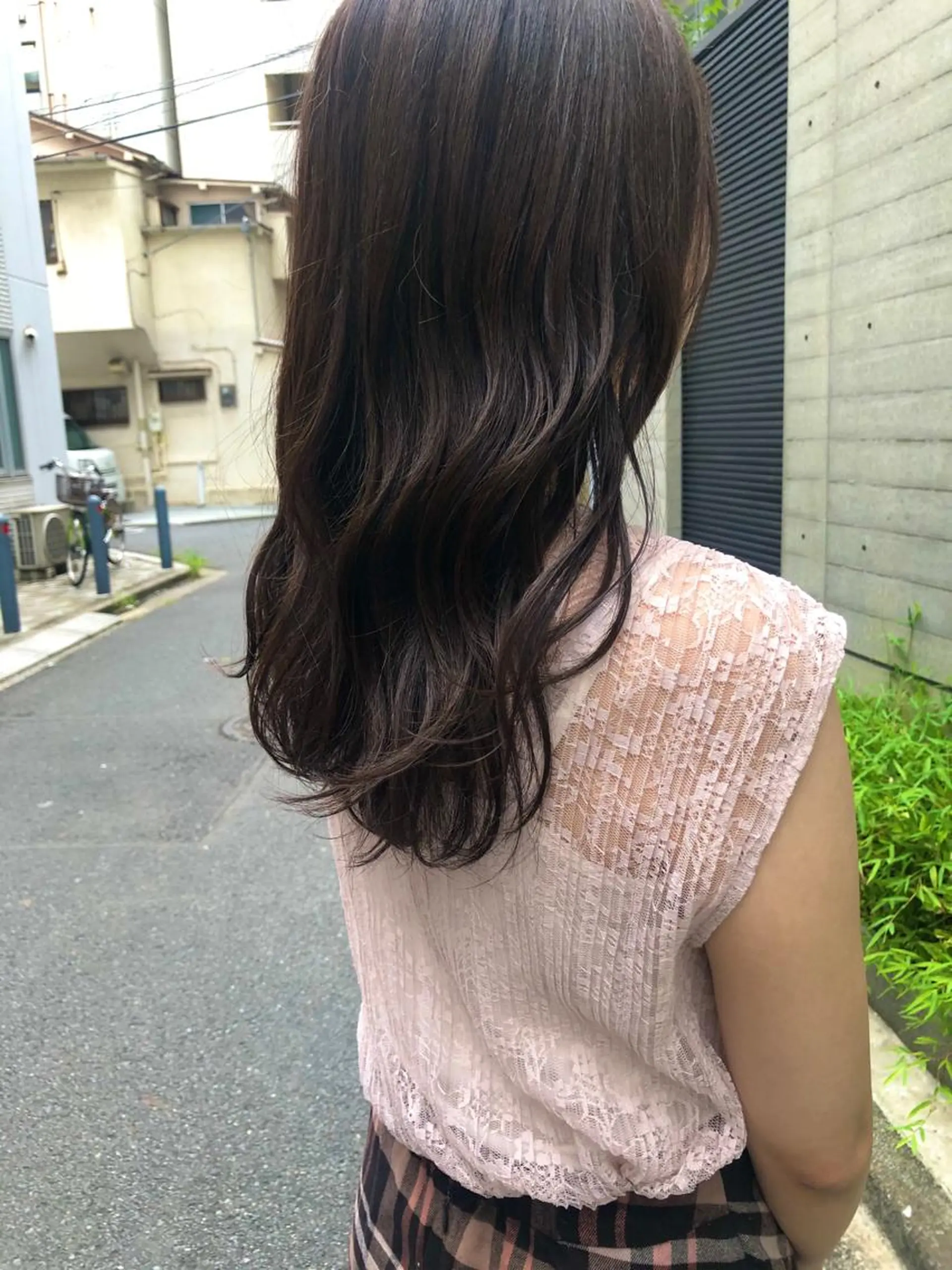 セミロング ヘアカラー トリートメント ✨色持ちの良い艶 カラー✨蟹江真世のヘアスタイル
