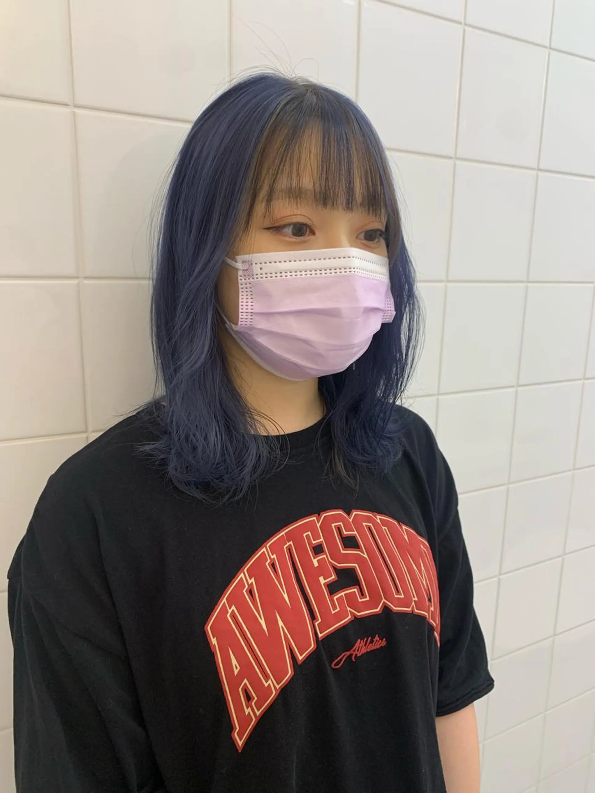 ミディアム カラー ヘアアレンジ 🧨ブリーチー×ボブ レイヤー💎じゅえるのヘアスタイル