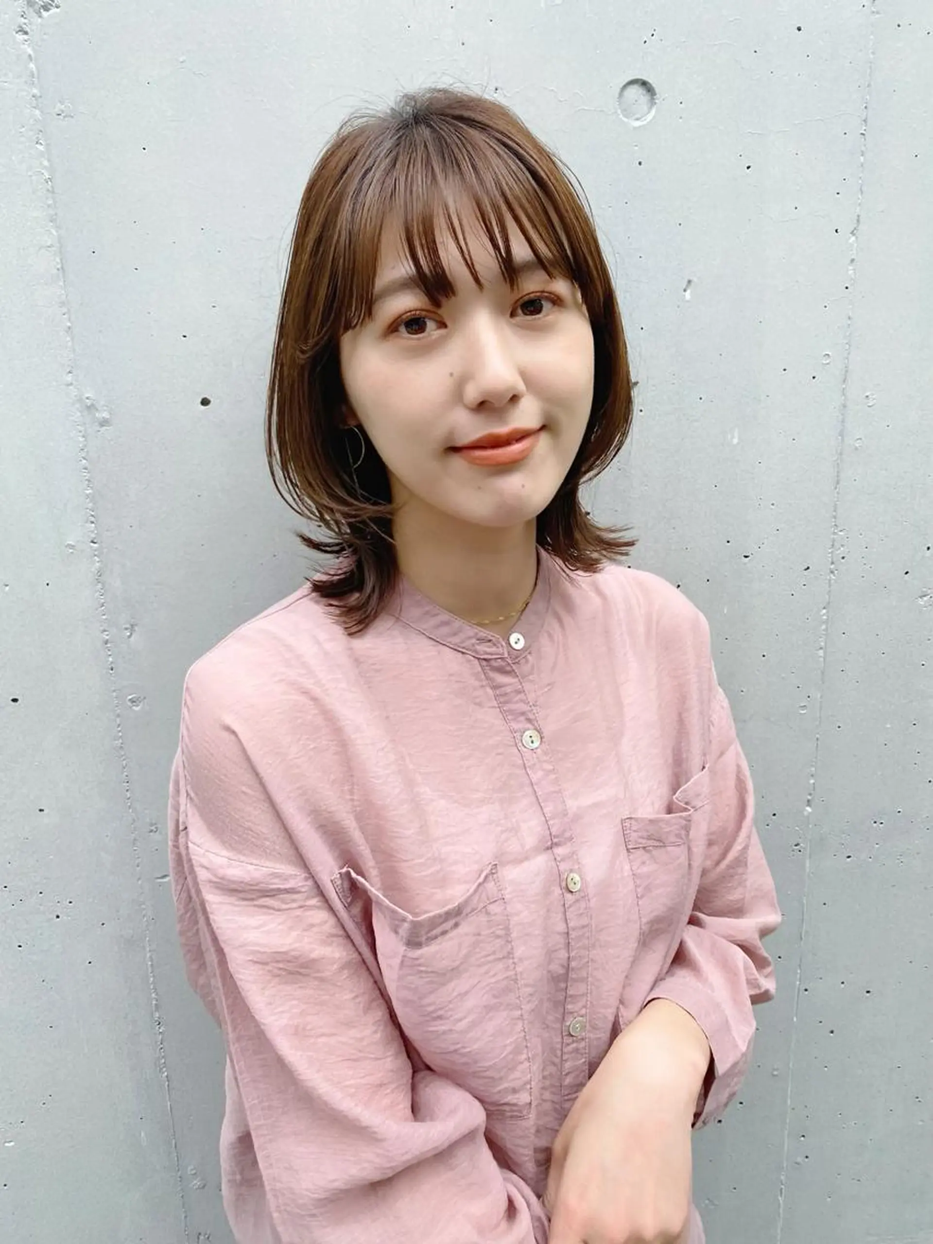 ミディアム ミディアムレイヤー レイヤーカット ミディアムヘア🌼 さきのヘアスタイル