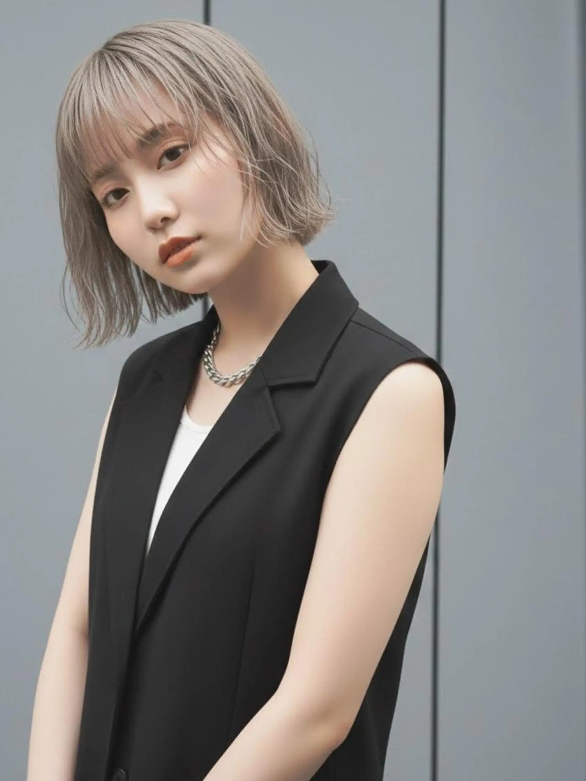 カラー ヘアサロンM新宿 カットカラーブリーチのヘアスタイル