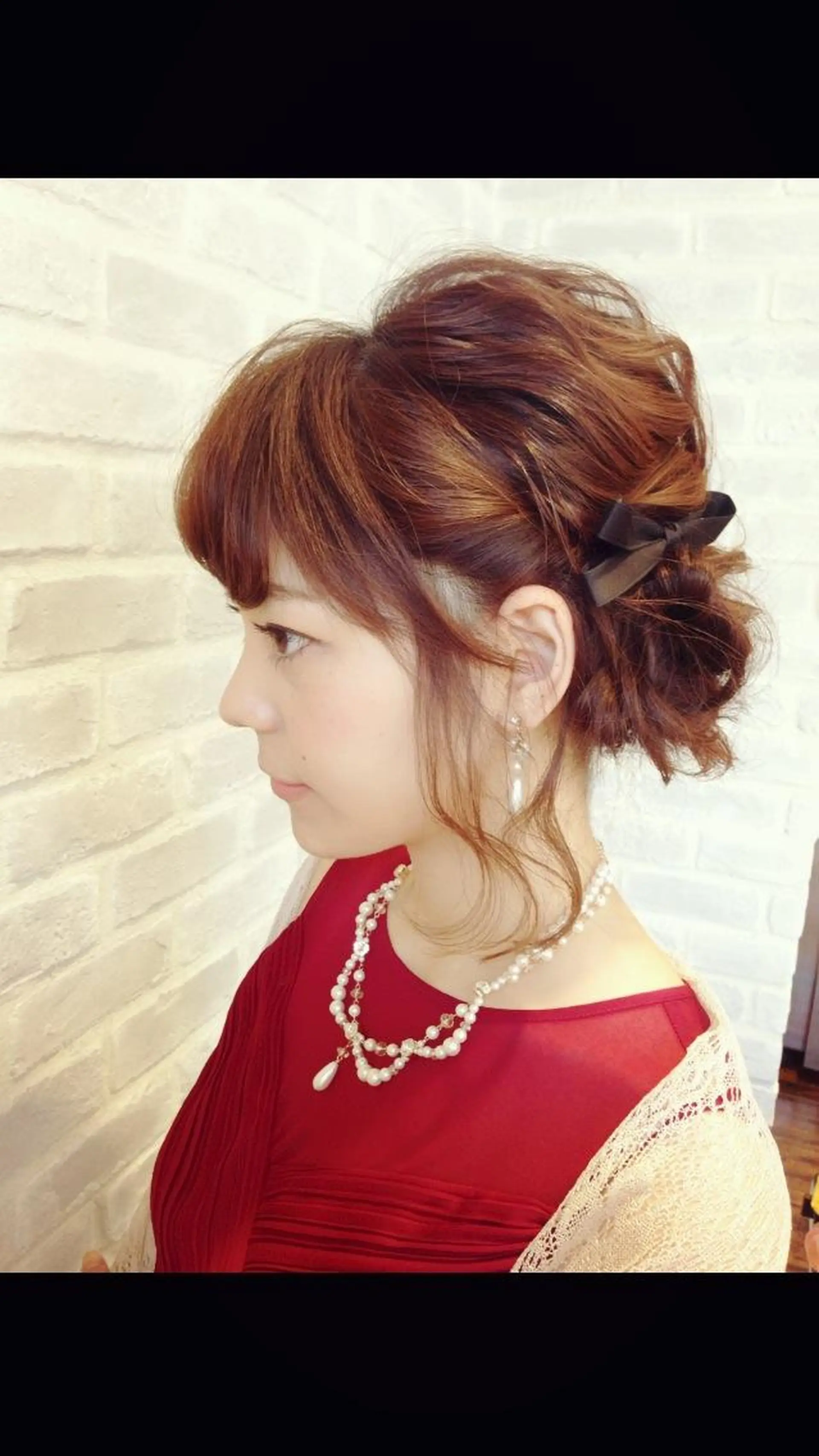 ミディアム カラー ヘアアレンジ 結婚式・ブライダル rico_by ヘアとアイブロウの眉毛・アイブロウイメージ