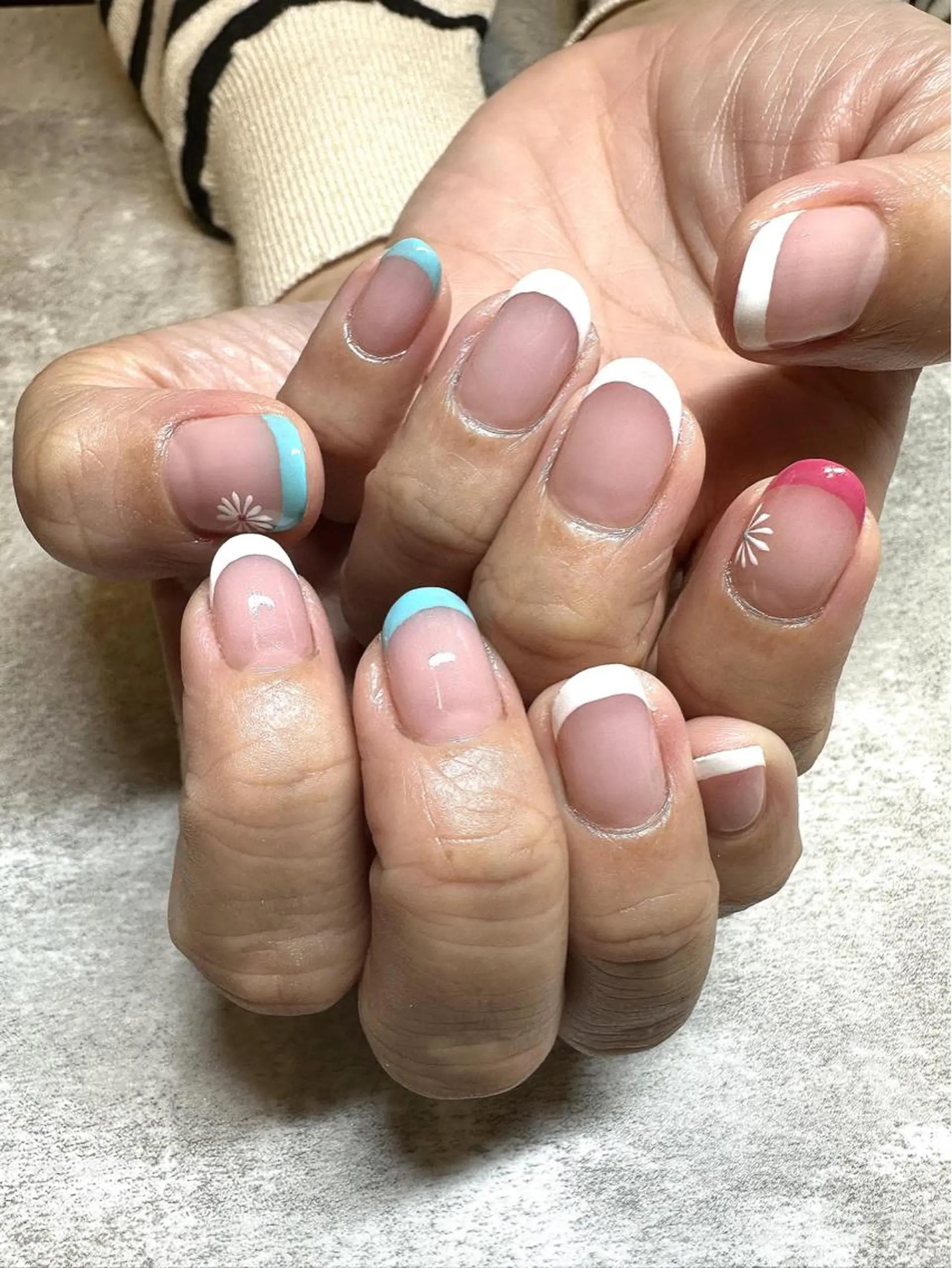 ネイル クリアネイル フレンチネイル 春ネイル nail campのネイルデザイン