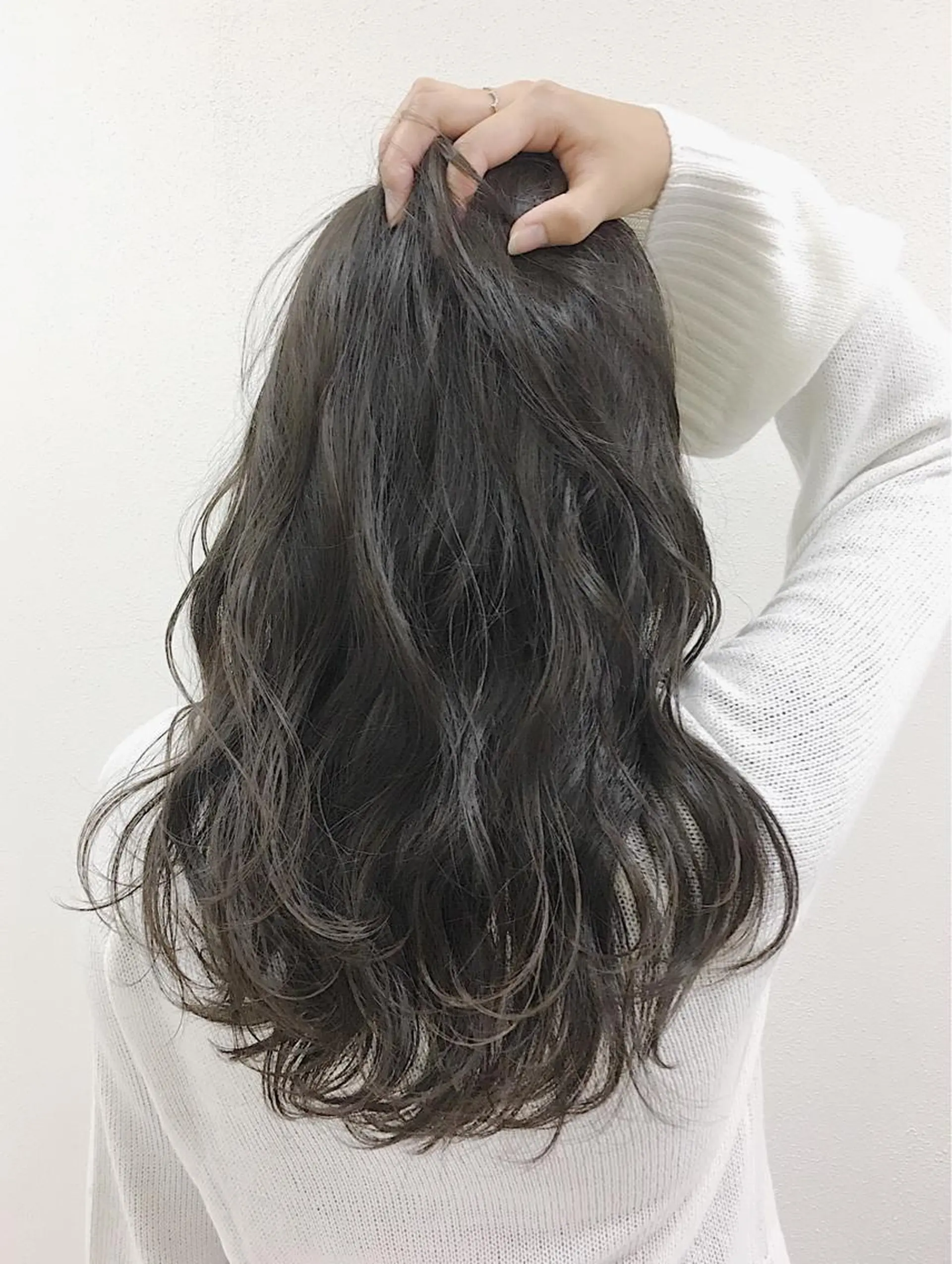 ロング カラー ダークグレー ダークグレージュ グレージュ ノンダメージ髪質改善 カラー💎/KURAのヘアスタイル