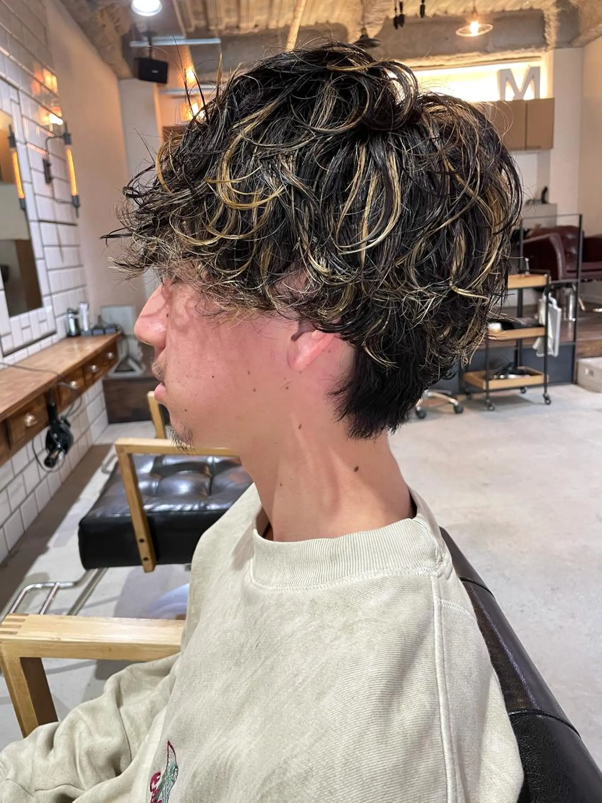 ショート カラー パーマ メンズ メンズヘア/レイヤー /ボブ山内春輝のヘアスタイル