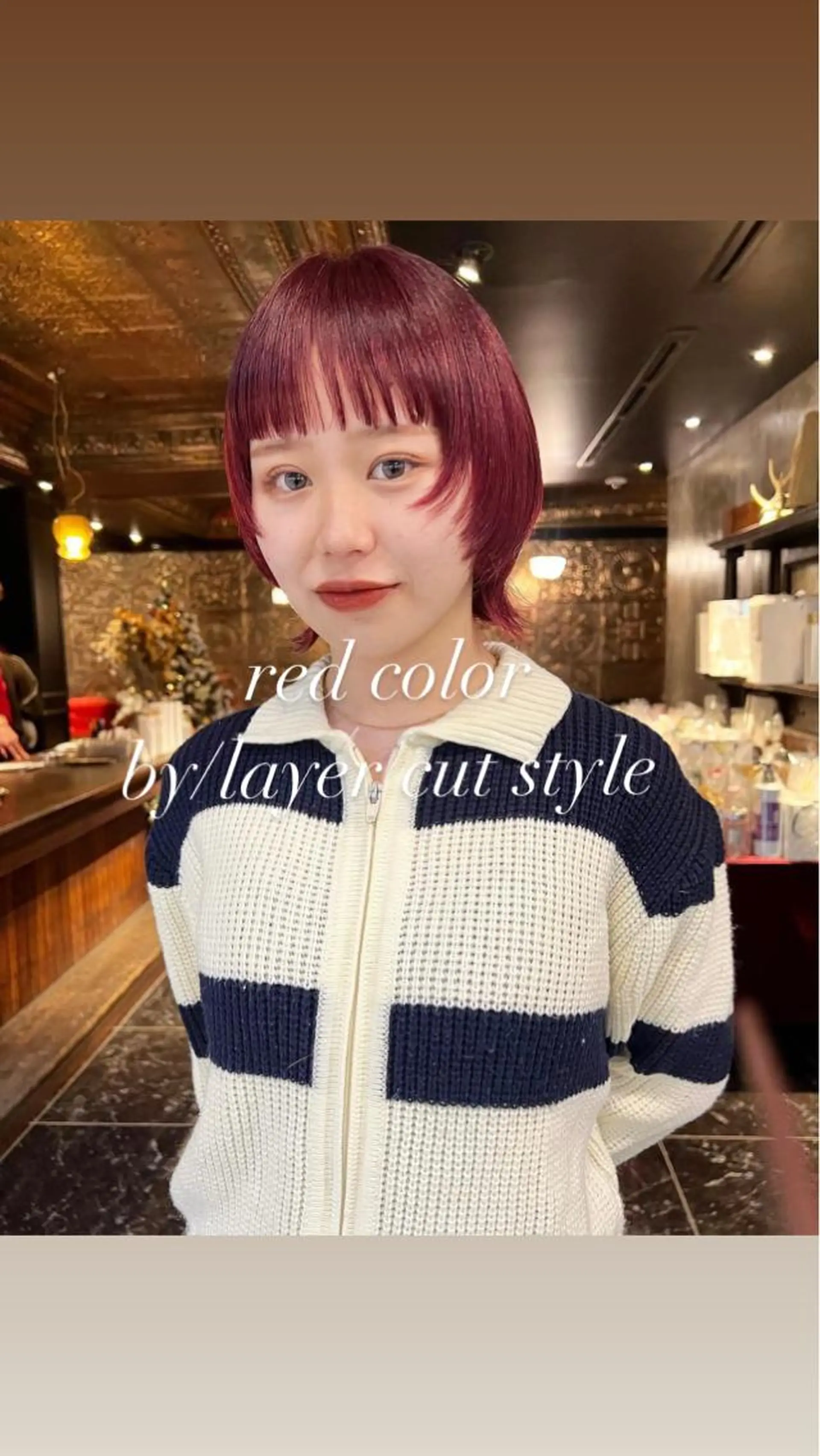 ミディアム カラー 圧倒的デザイン力 店長🎨RENAのヘアスタイル