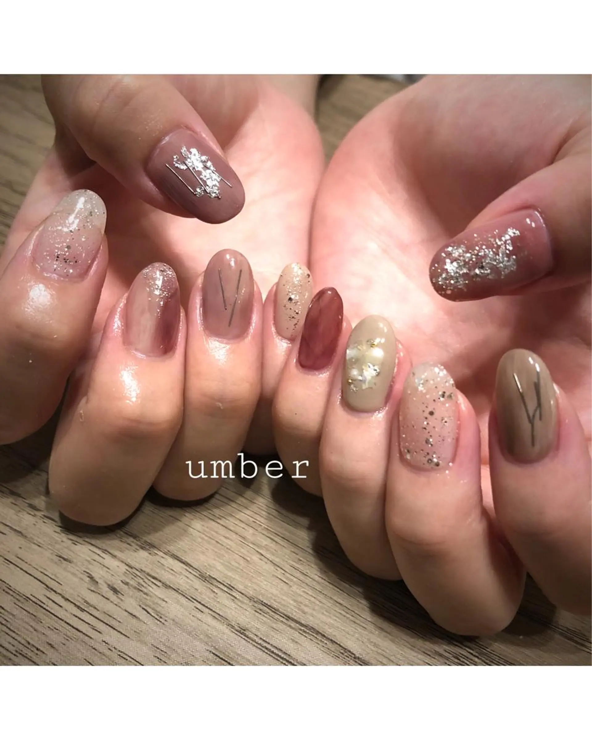 ネイル クリアネイル フットネイル フレンチネイル マグネットネイル メンズネイル umber 三茶1分のネイルデザイン