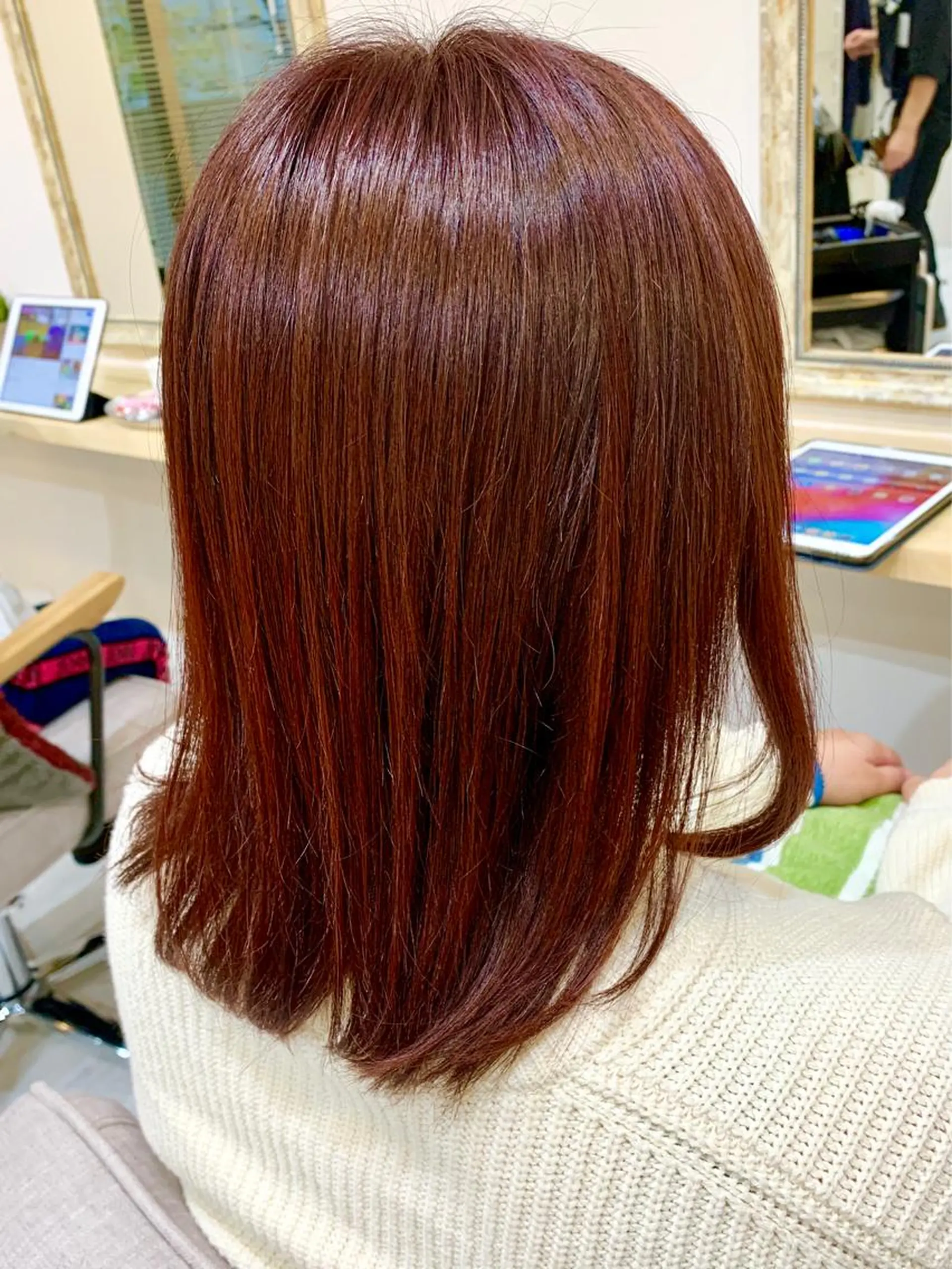 ミディアム カラー ピンクカラー 山本 悟志のヘアスタイル