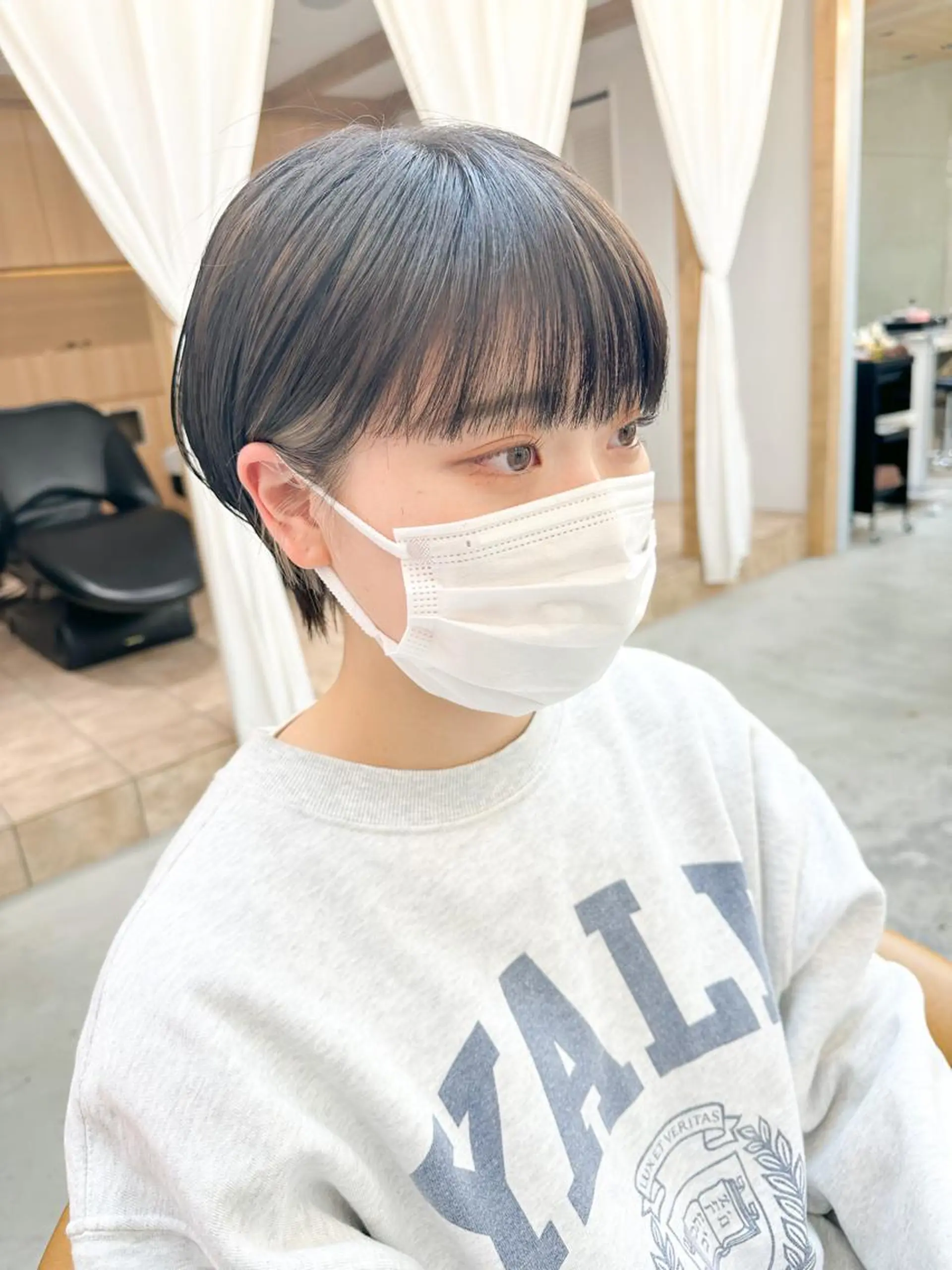 ショート カラー ショートボブ ハンサムショート グレージュ ボブ ショートヘア EMANON YOKOHAMA所属・横浜/ショート/ マンツーマン施術　丹のヘアスタイル