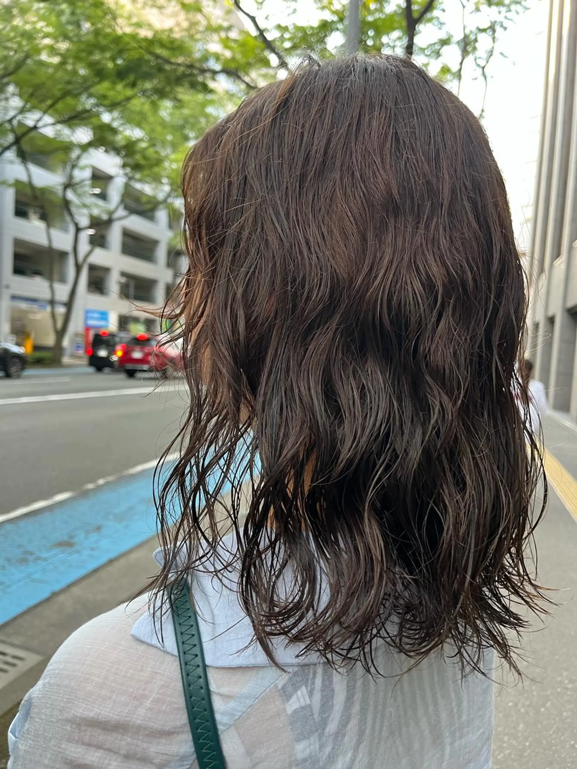 パーマ カット ヘアカラー パーマ えんぐちとも／透明感 カラー／博多ボブのヘアスタイル