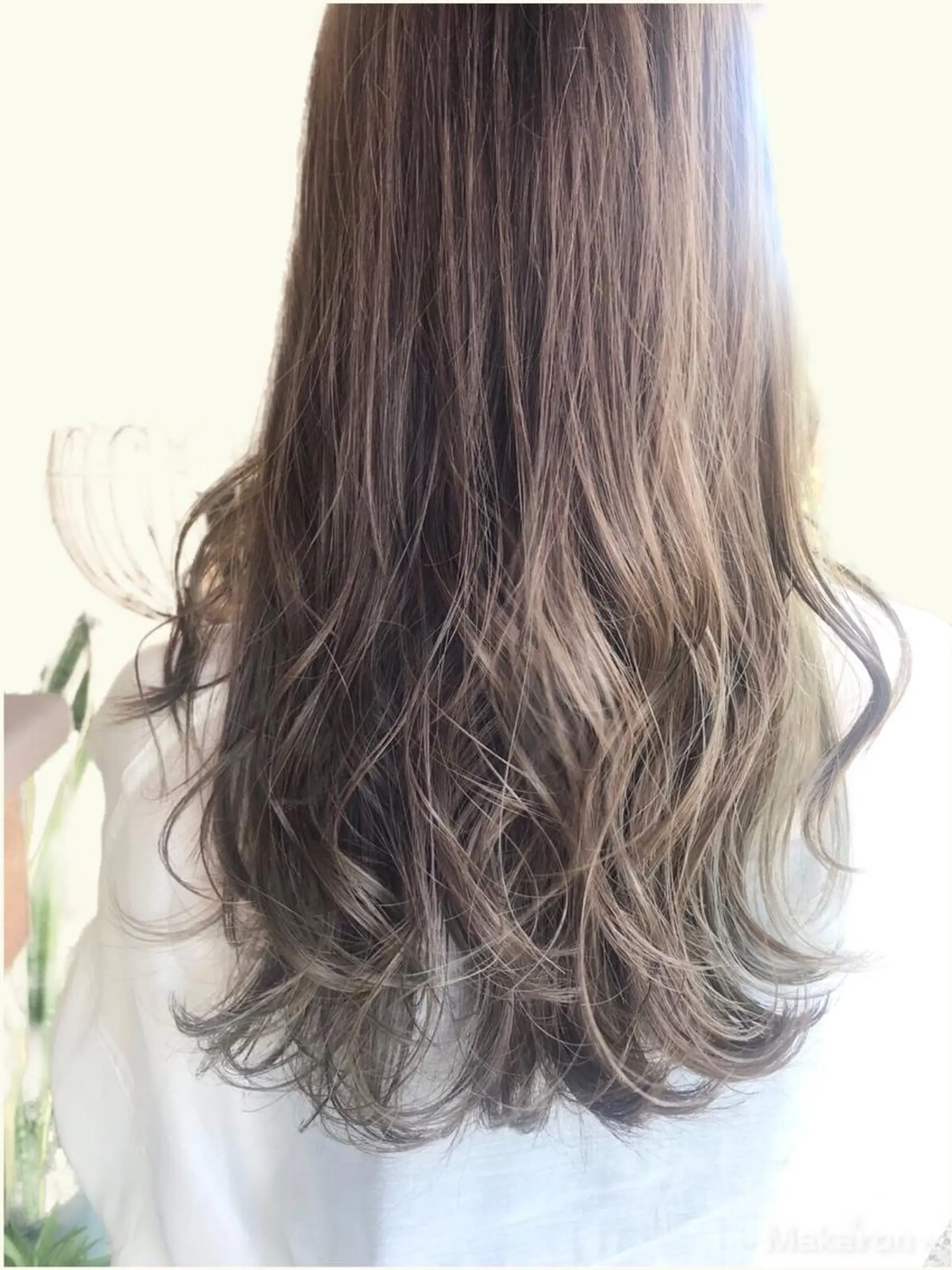 ロング カラー カット ヘアカラー トリートメント hair works raptureのヘアスタイル