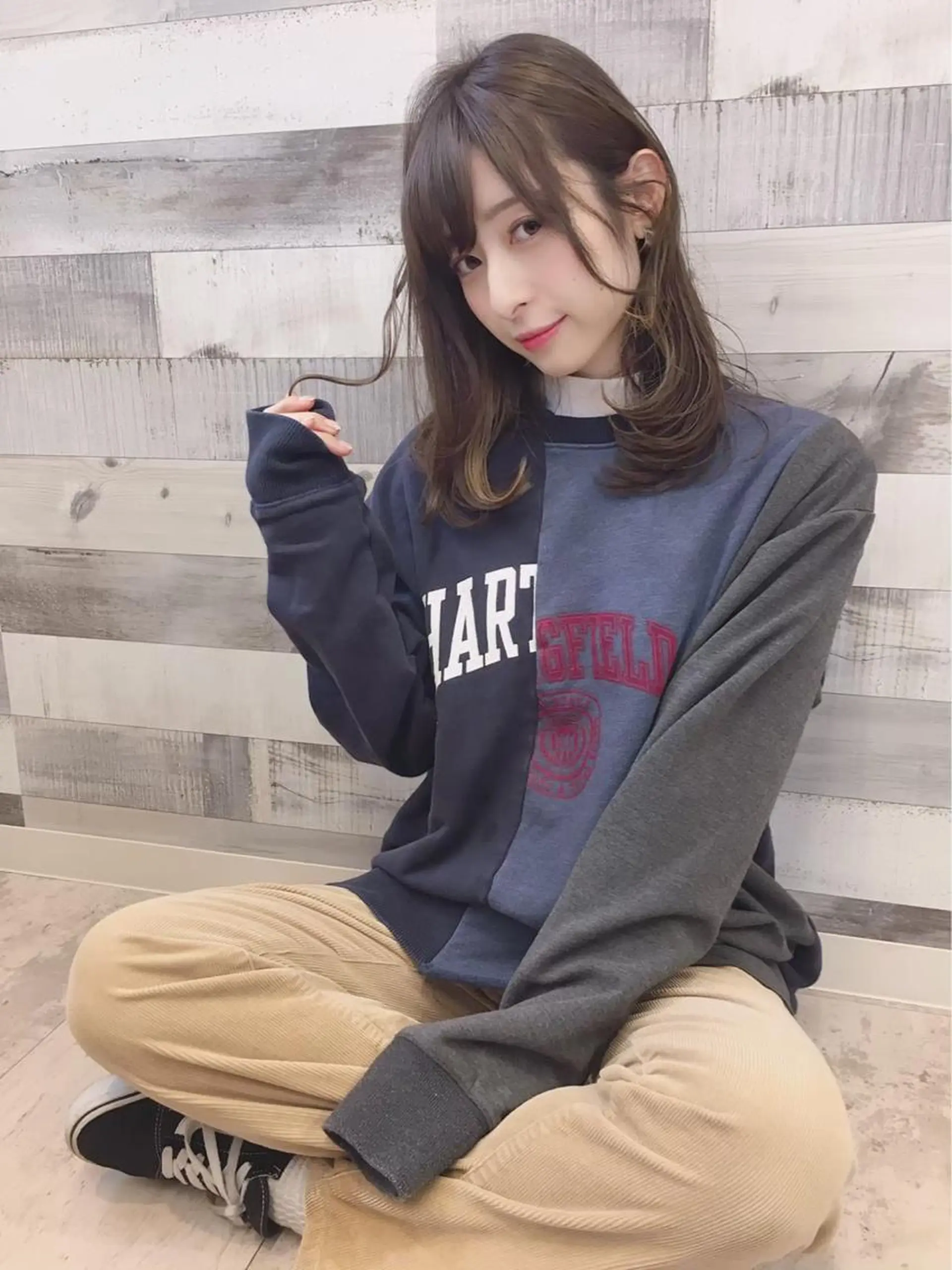 セミロング ヘアアレンジ Watai 艶髪 當間 大知のヘアスタイル