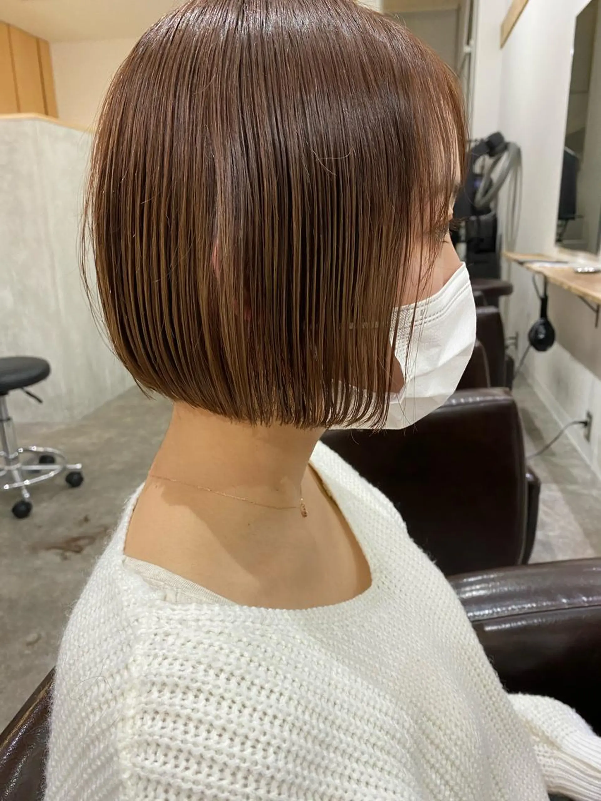 ショート ボブ 森貴裕/ベージュ/ パーマ/オリーブのヘアスタイル