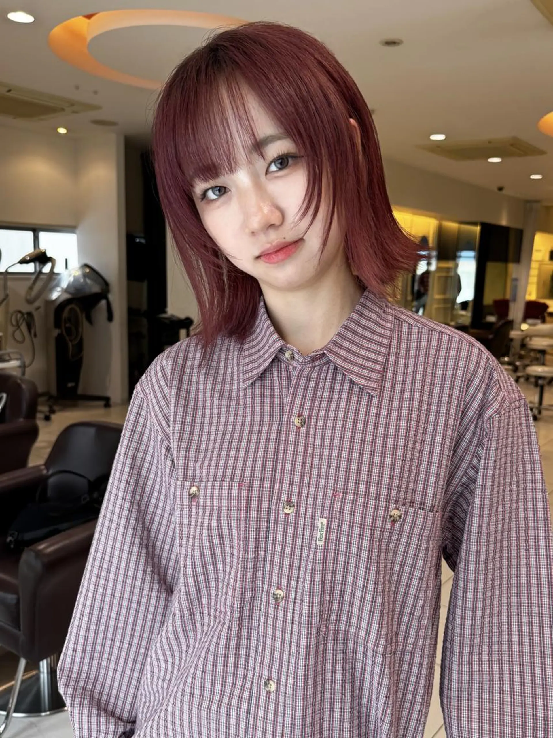 ミディアム モデル募集/山田蓮/ レイヤーボブのヘアスタイル