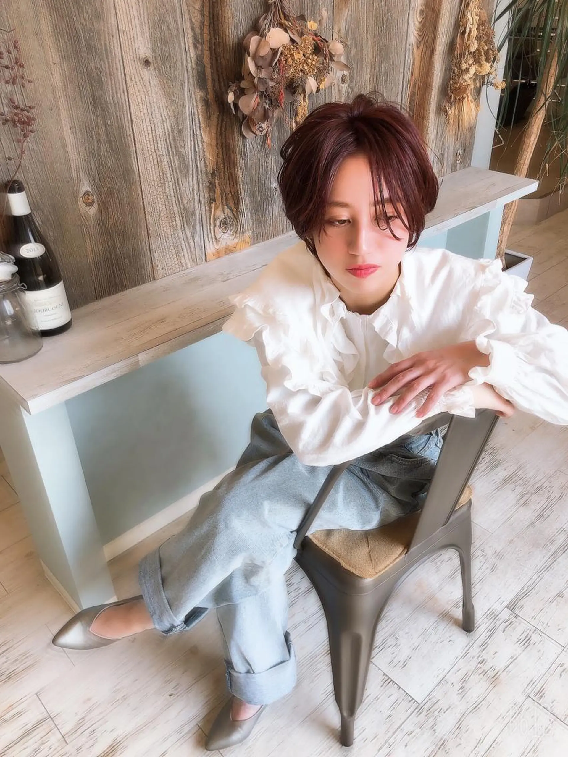 ショート カット ヘアカラー トリートメント 柴田泰秀sotti. 髪質改善/ブリーチのヘアスタイル