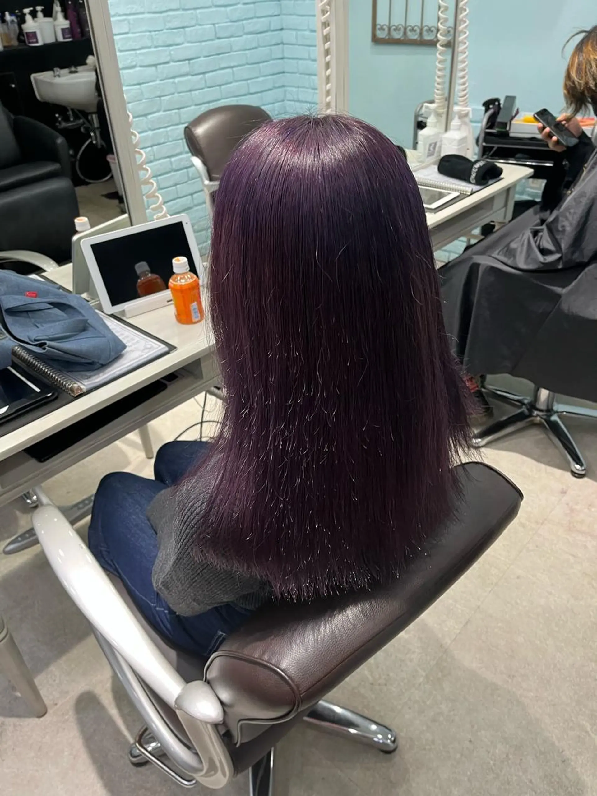 セミロング カラー ヘアアレンジ ヘアカラー トリートメント ヘアセット 🩶【推しハイトーン 】yuzu🩶のヘアスタイル