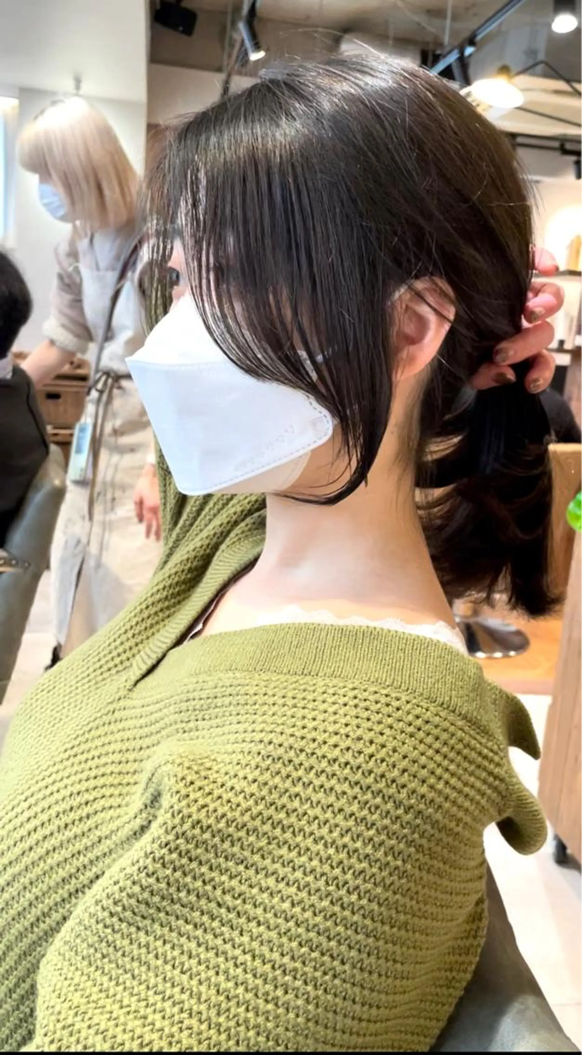 ミディアム カット ヘアカラー トリートメント 日比崚介🍀 おくれげ小顔カットのヘアスタイル