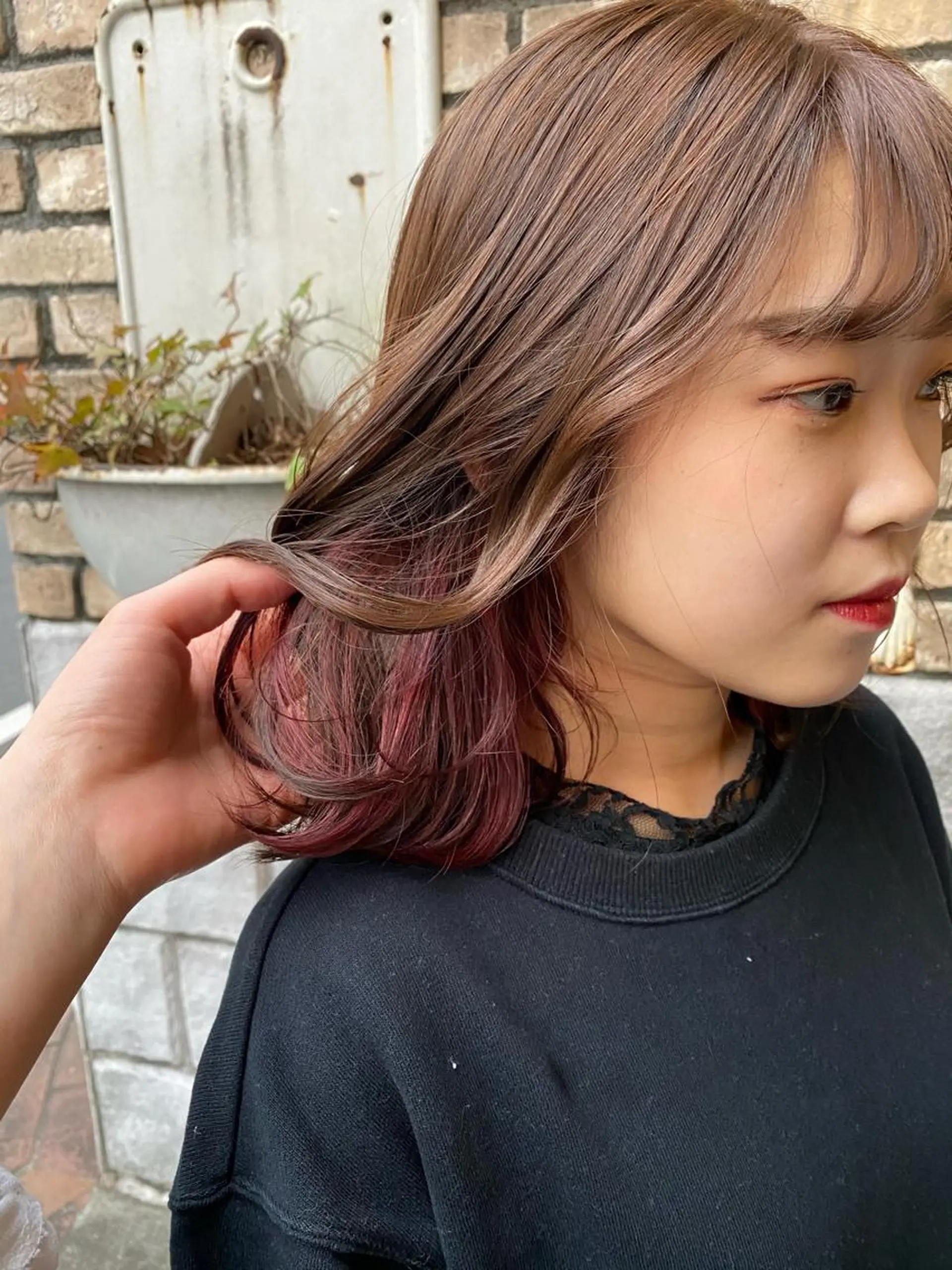 ミディアム カラー ブリーチ お任せヘア☘️☘️ 及川渚のヘアスタイル