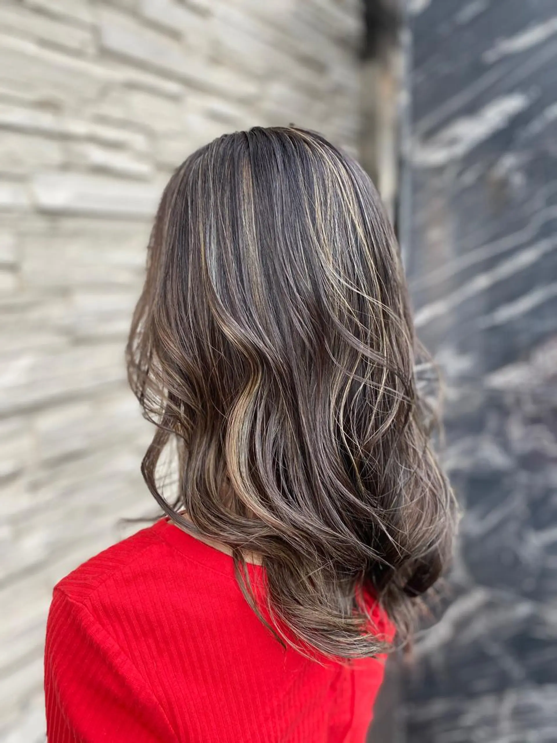 セミロング ハイライト 😺ヒアリング 重視😺小川のヘアスタイル