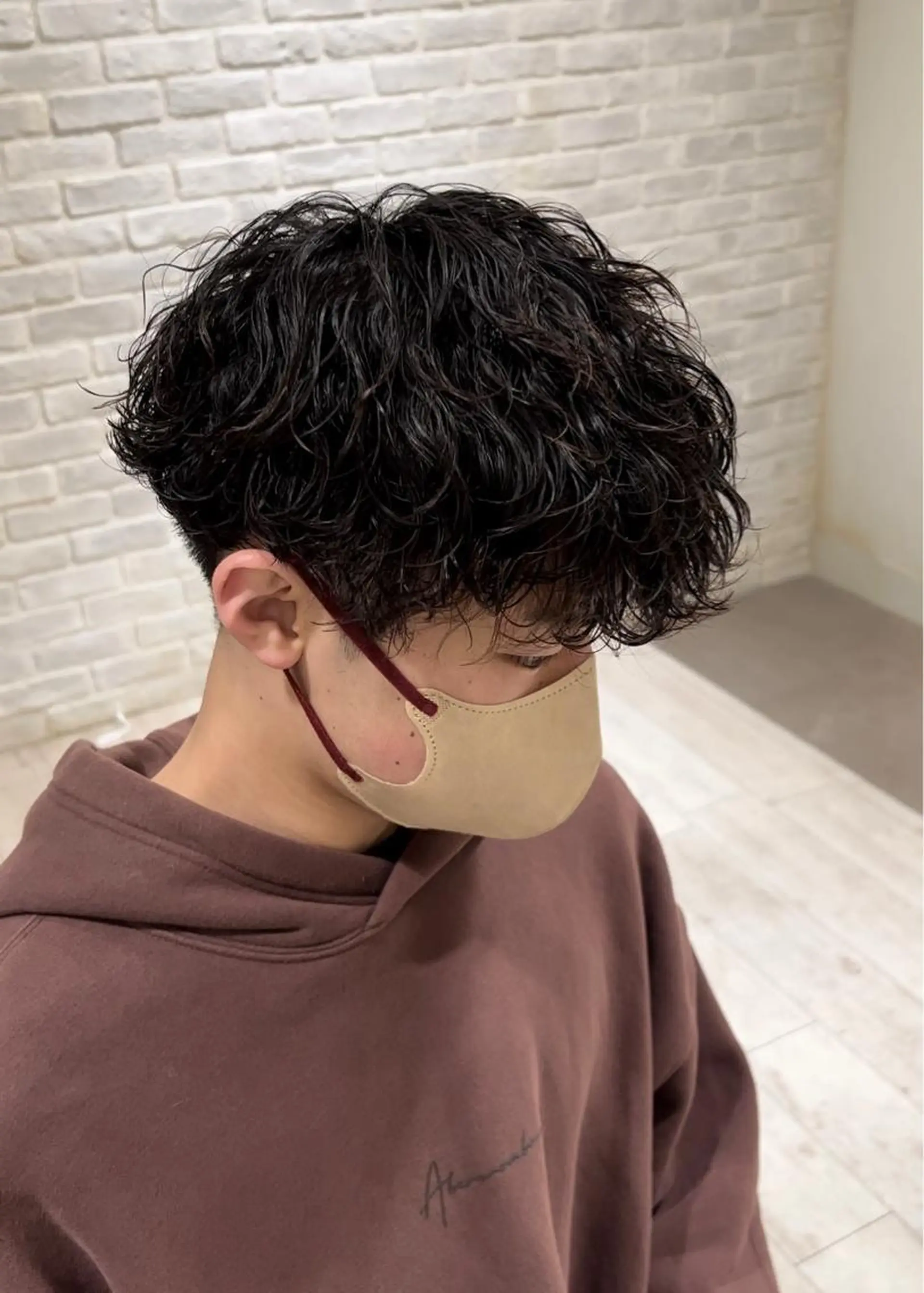 パーマ メンズ 曲がる縮毛矯正 LIBER 　岩名のヘアスタイル