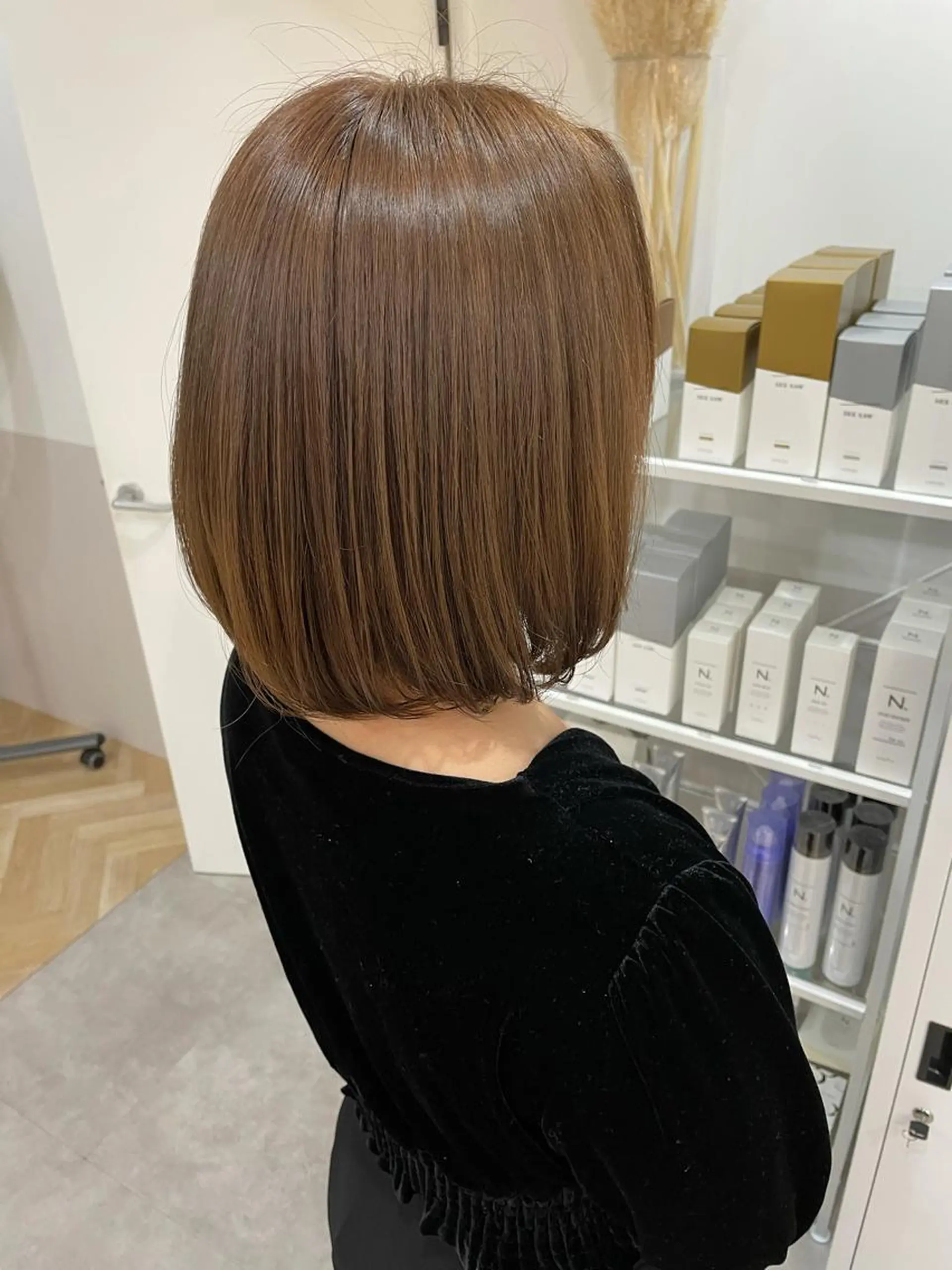 ミディアム チョコレートブラウン 木下英治/ボブ ショート銀座のヘアスタイル