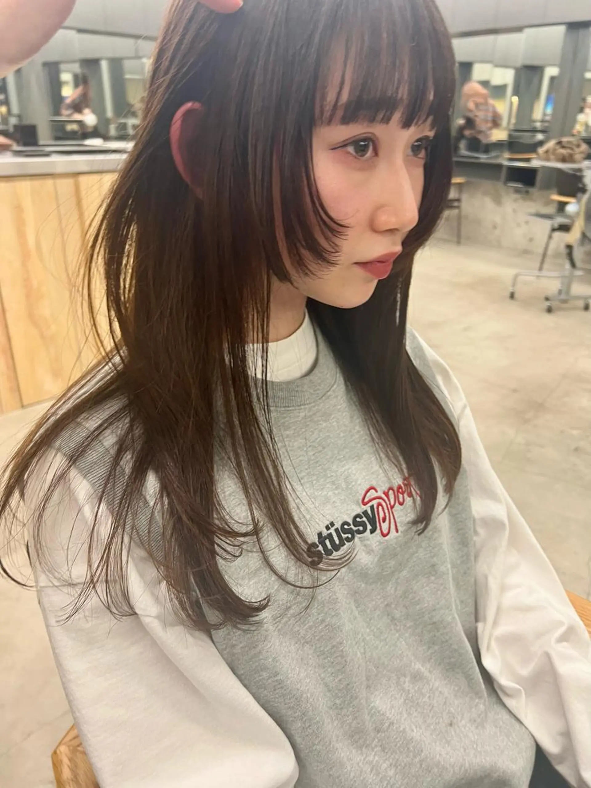 ミディアム 顔周りカット カット sakoda shunkiのヘアスタイル