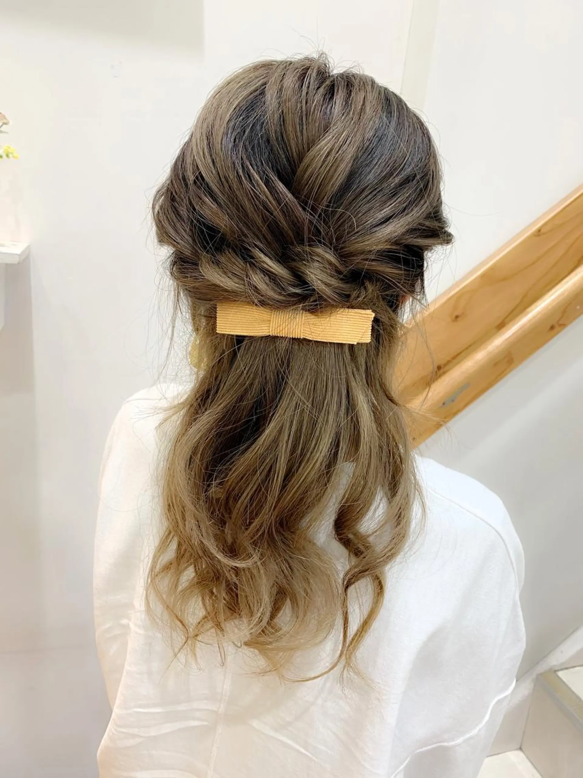 ロング ヘアアレンジ ハーフアップ デート ヘアアレンジ にいた かづしげのヘアスタイル