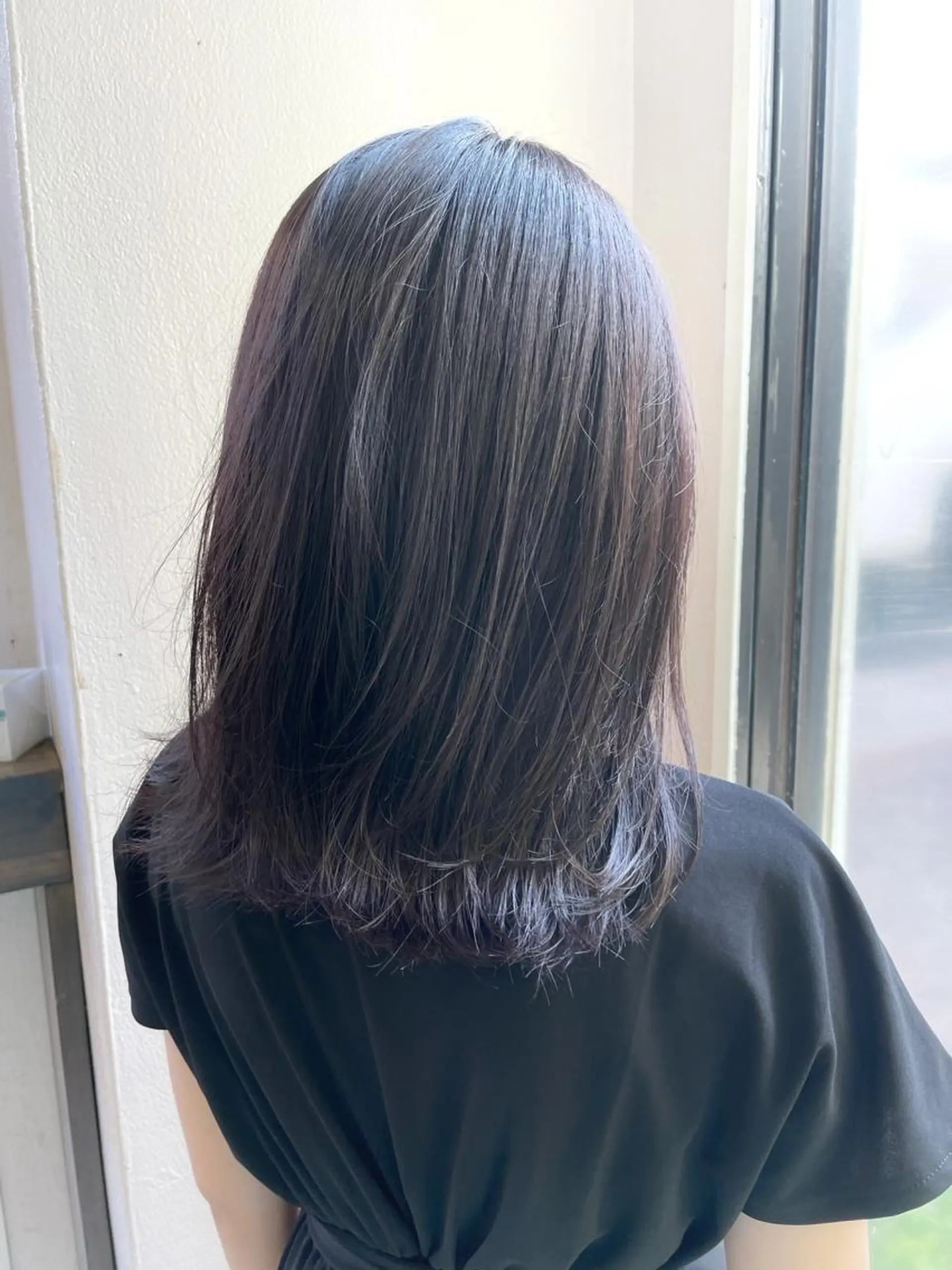 セミロング カラー パープルカラー ヘアカラー トリートメント メンズ特化🟡個室 口コミ高評価🟡三澤のヘアスタイル