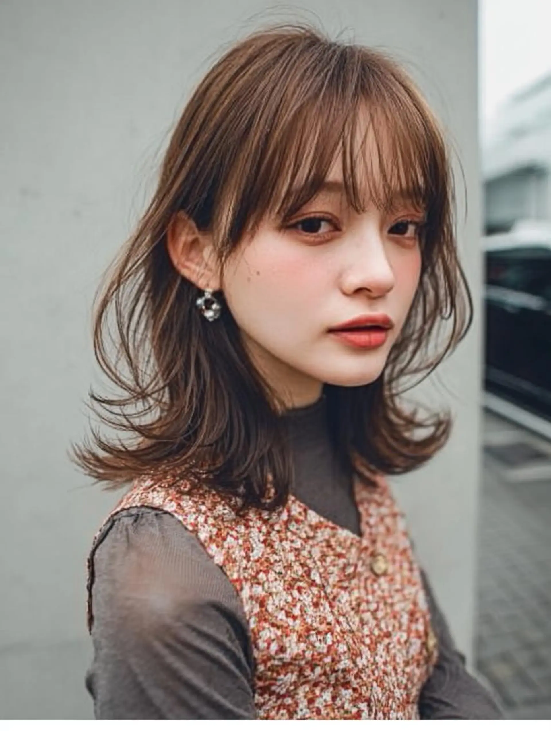 ミディアム ハッシュカット 髪質改善 レイヤーカット 縮毛矯正 トリートメント カット ヘアカラー トリートメント 生艶髪＆レイヤー🔔 渋谷お薦めNo.1✨のヘアスタイル