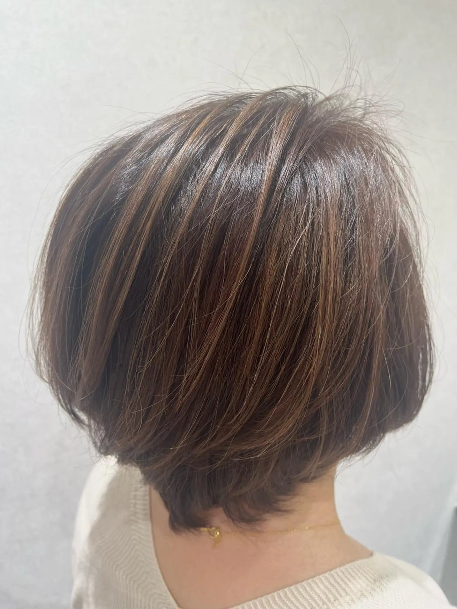 ショート カラー 脱白髪染め setsucoのヘアスタイル