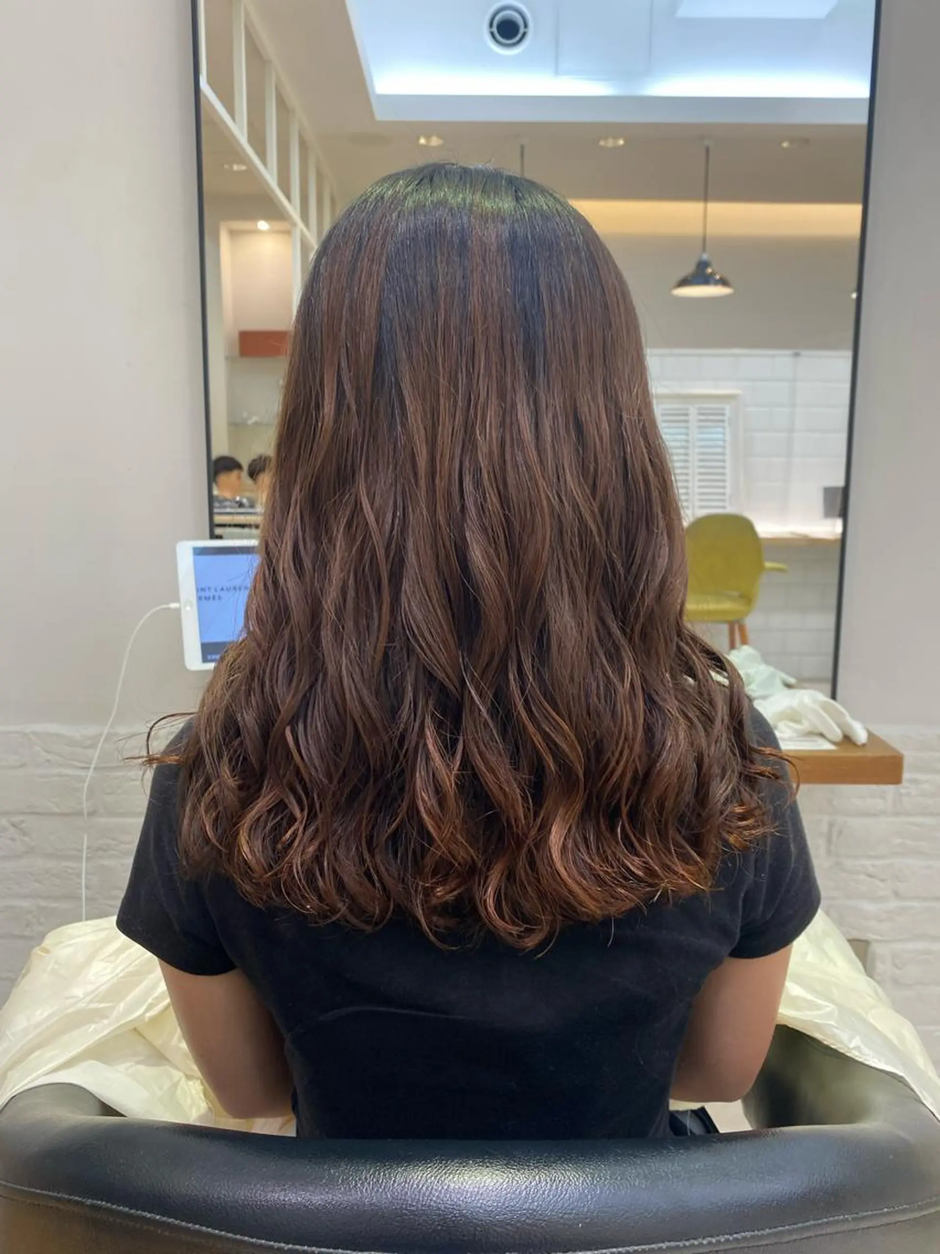 セミロング パーマ カット パーマ 土門 茜のヘアスタイル