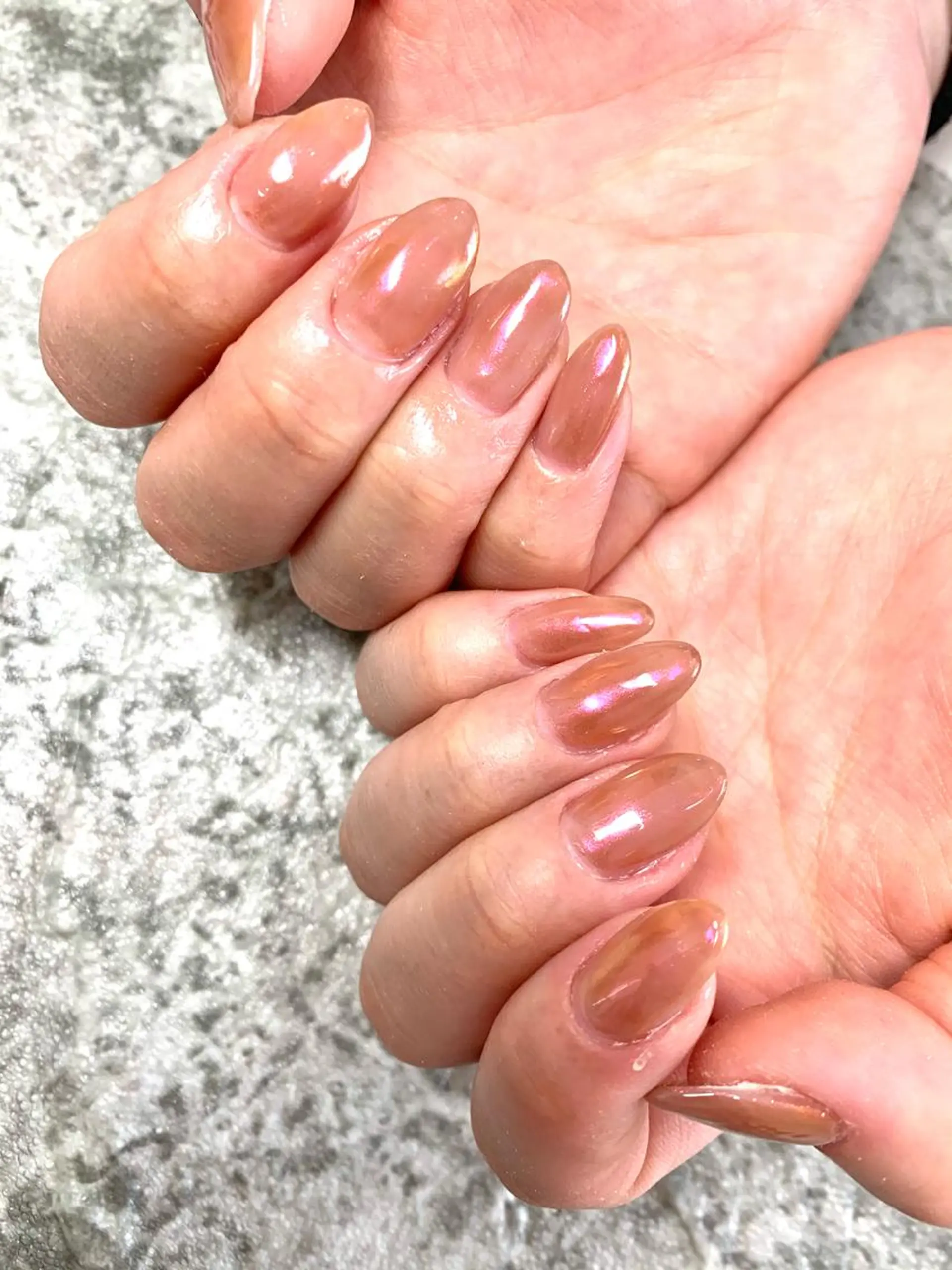 ネイル オーロラネイル ミラーネイル ELLE nailのネイルデザイン