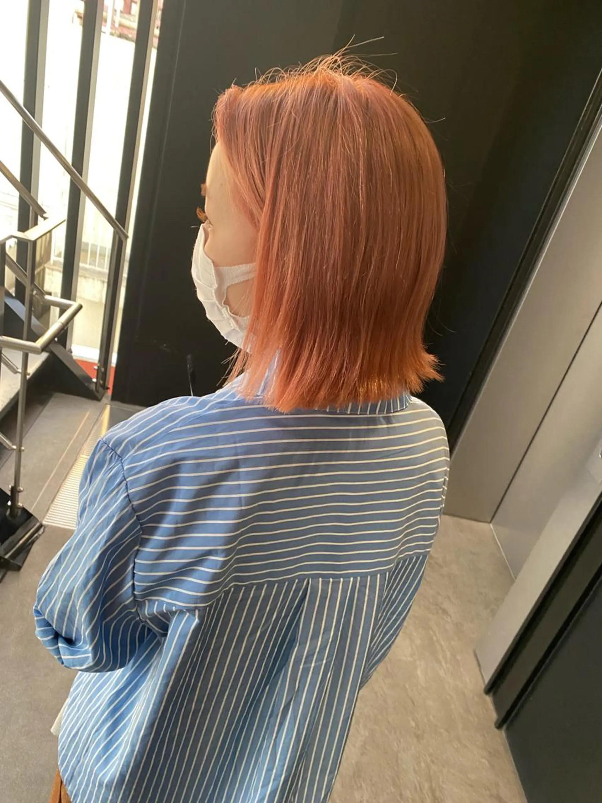 ミディアム カラー パーマ ヘアアレンジ re naのヘアスタイル