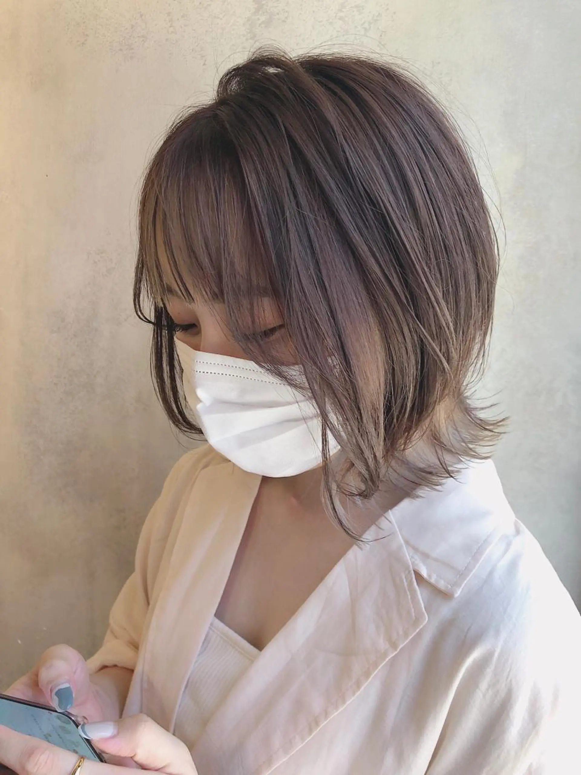 ショート カラー 梅田美容室 山崎海波のヘアスタイル