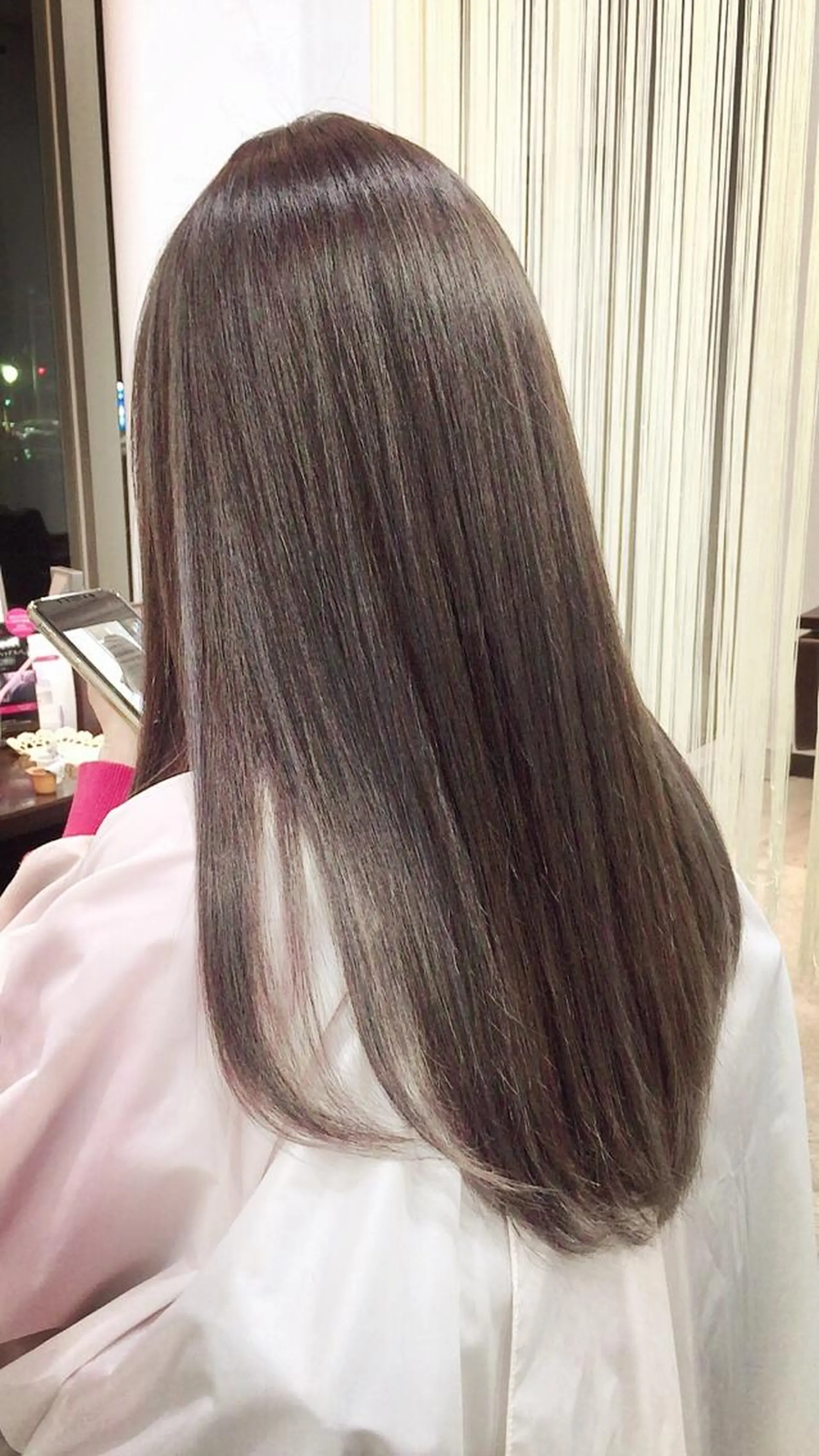 セミロング カラー 阿久津 泰幸のヘアスタイル