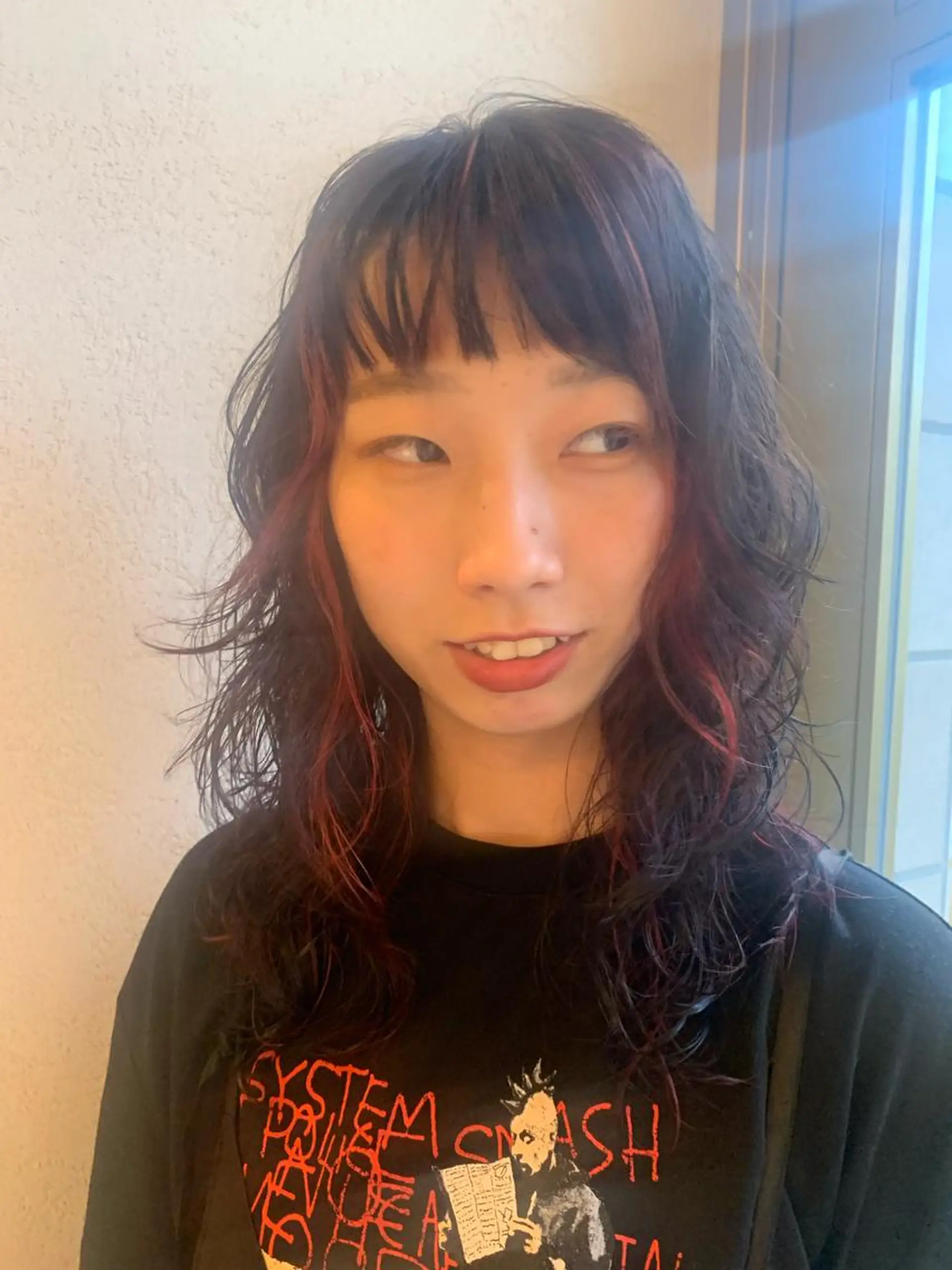 カラー イヤリングカラー カット パーマ Aya/四条烏丸/ インナーカラーのヘアスタイル