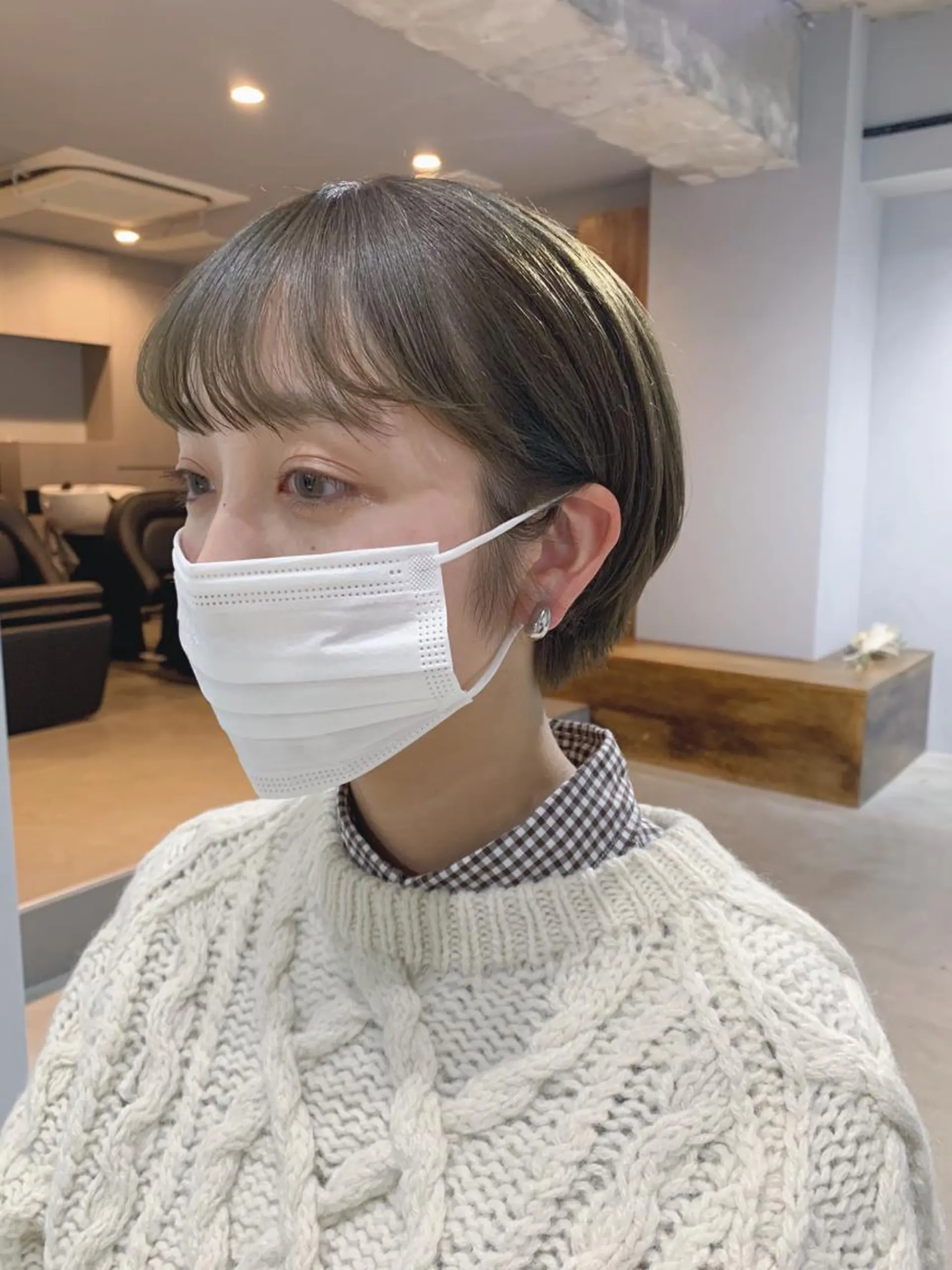 ショート カラー ボブパーマコテ巻き風 パーマNo1深江秀平のヘアスタイル