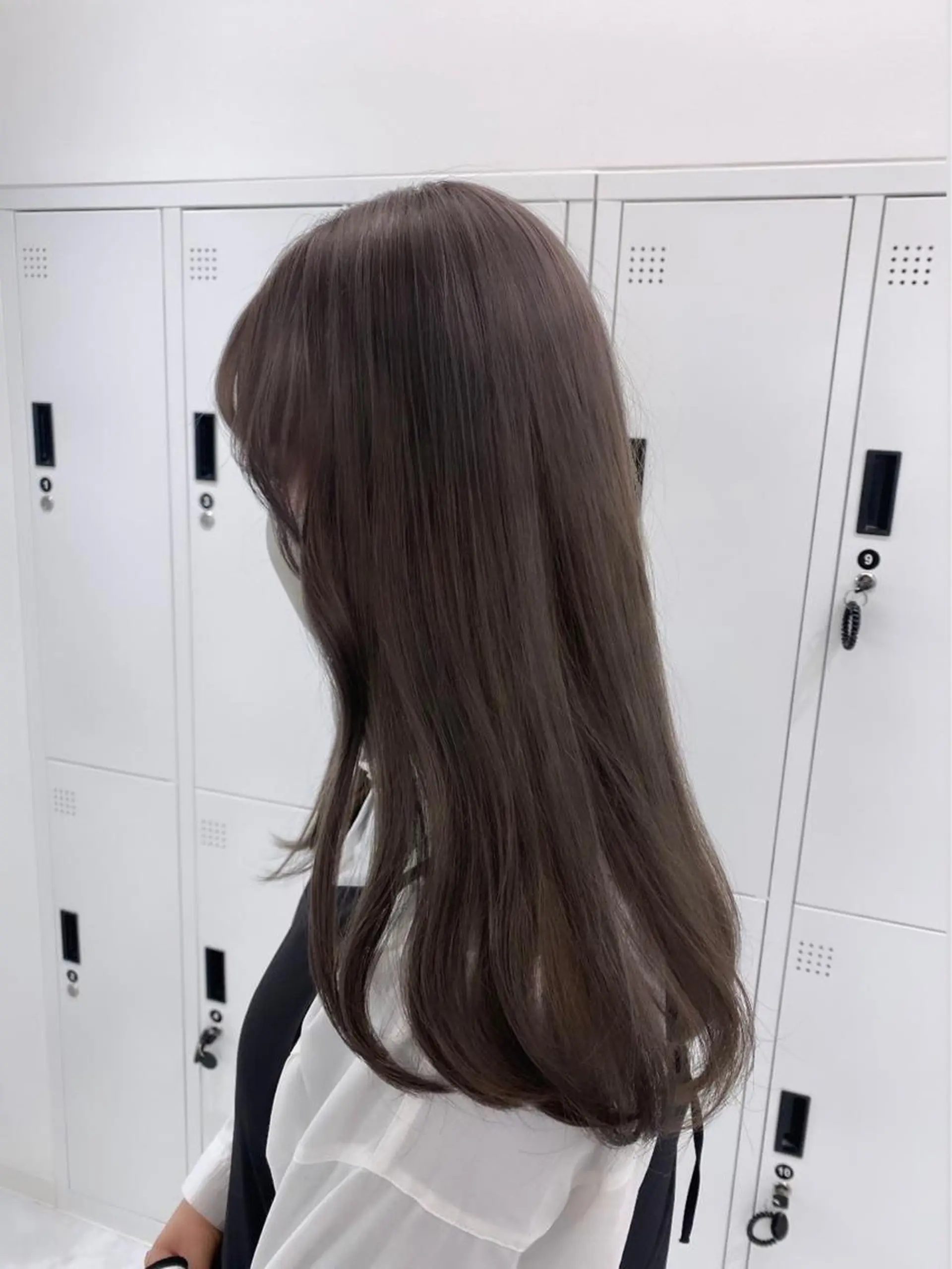 ロング カラー 🧸赤み消し🐾 ラベンダ/ミルクティのヘアスタイル