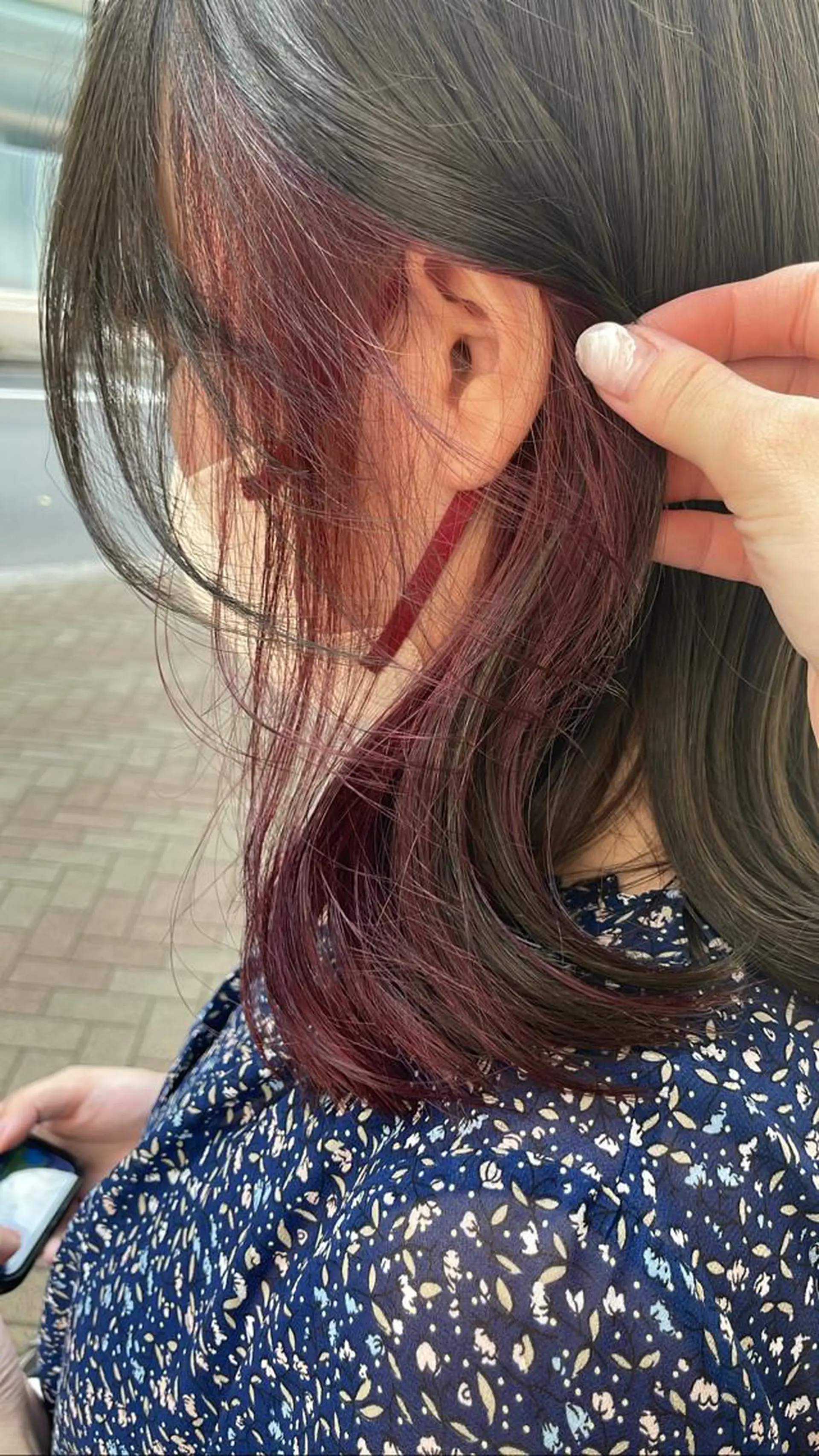 カラー ブリーチ インナーカラー ピンクカラー 岡部 ひな/銀座のヘアスタイル