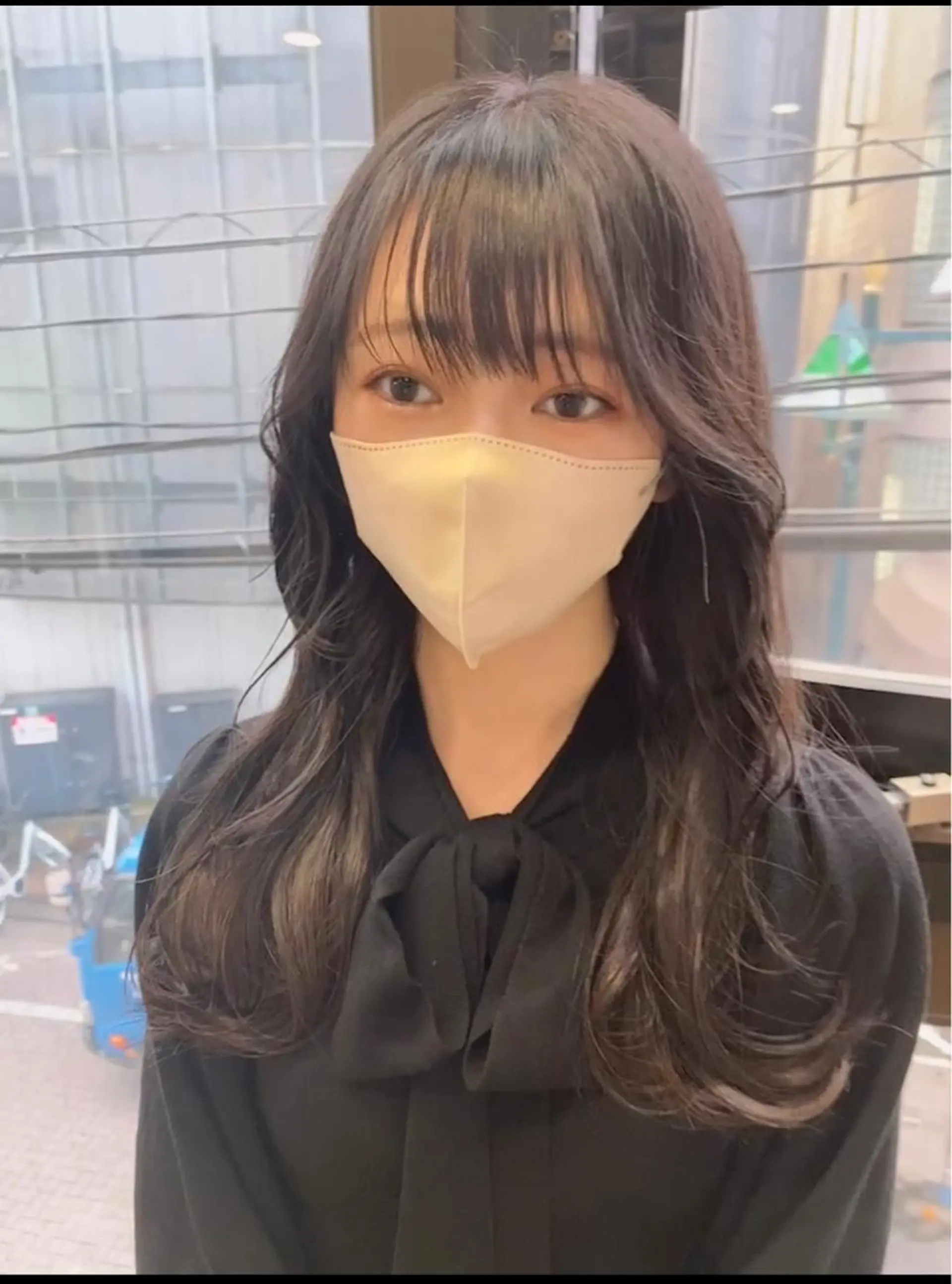 ロング カラー ダークグレー ダークグレージュ グレージュ ヨシンモリ 韓国ヘア🇰🇷 スズキのヘアスタイル