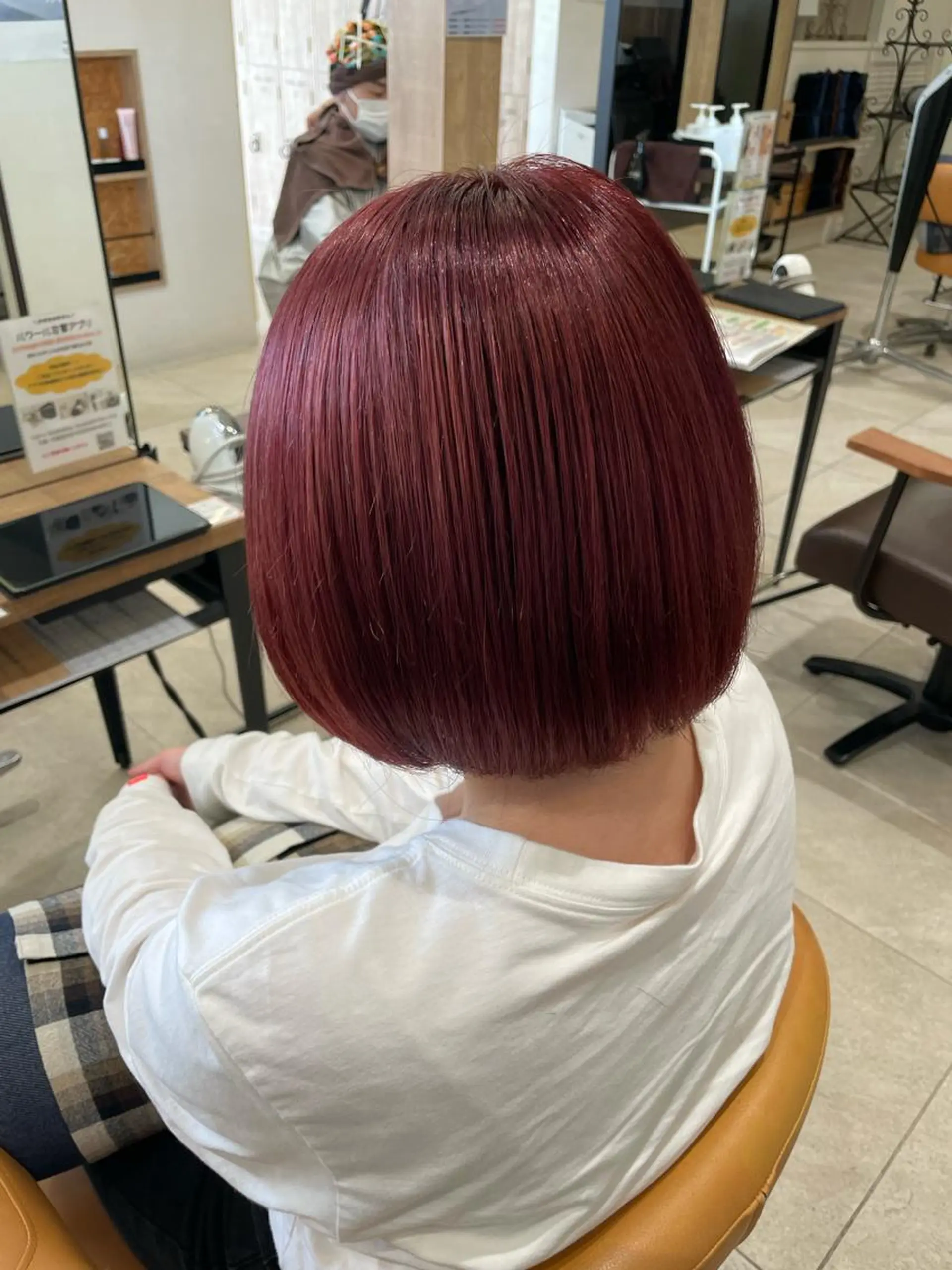 ショート カラー レッドカラー AGU 三条店 林　雄のヘアスタイル